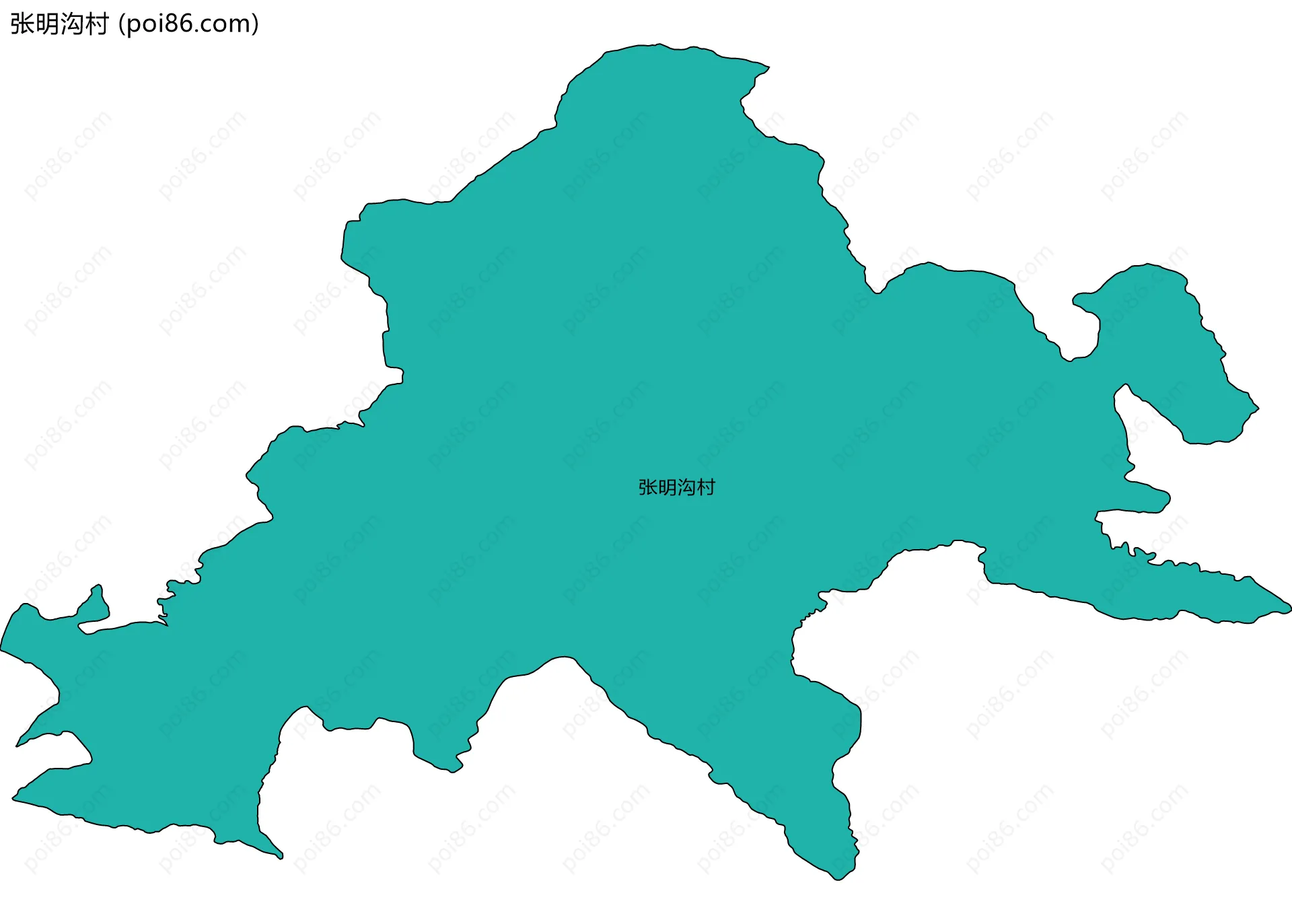 张明沟村边界地图