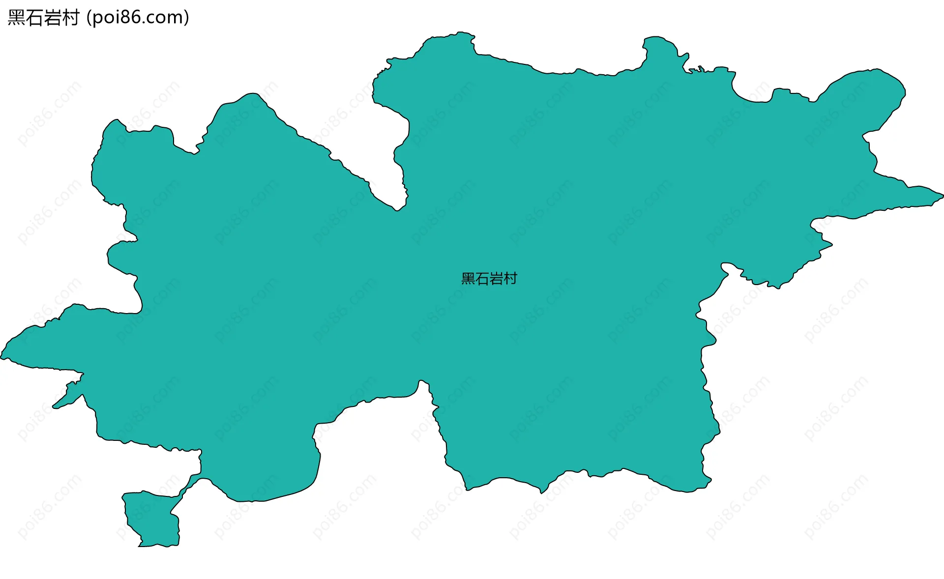 黑石岩村边界地图