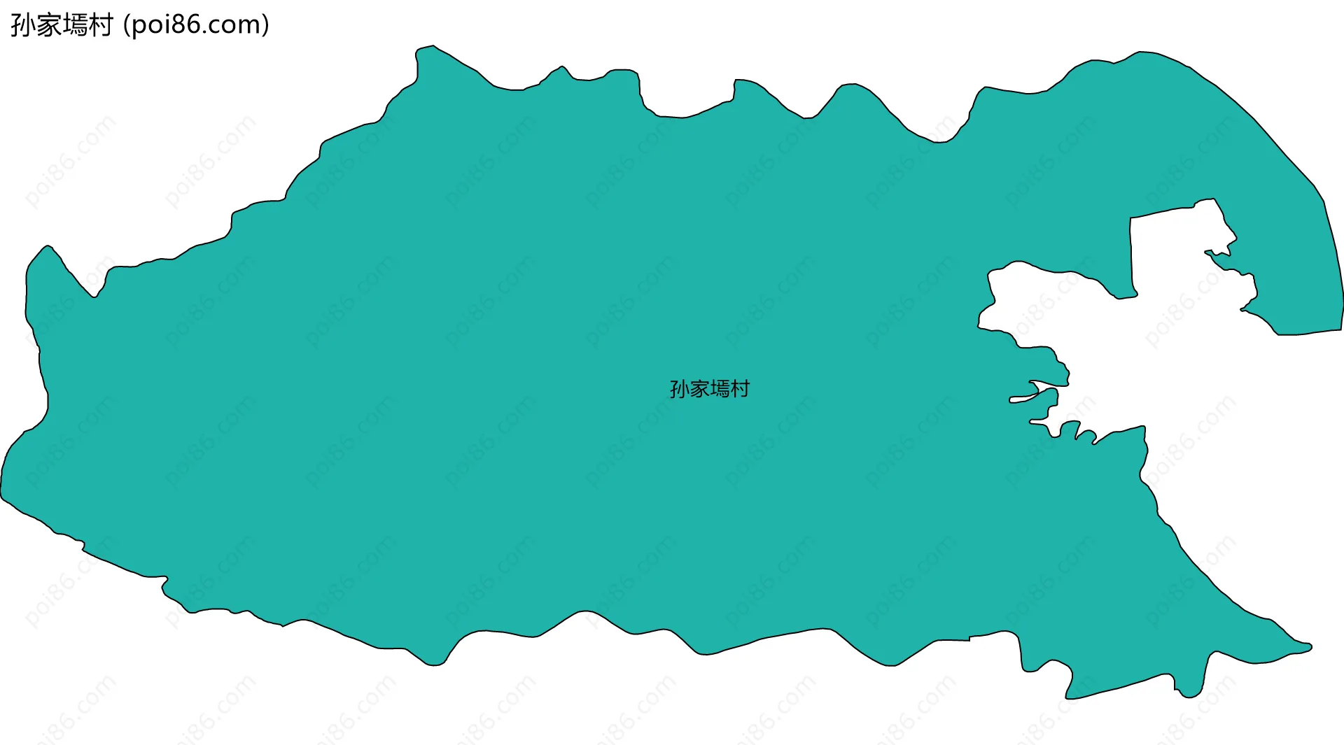 孙家墕村边界地图
