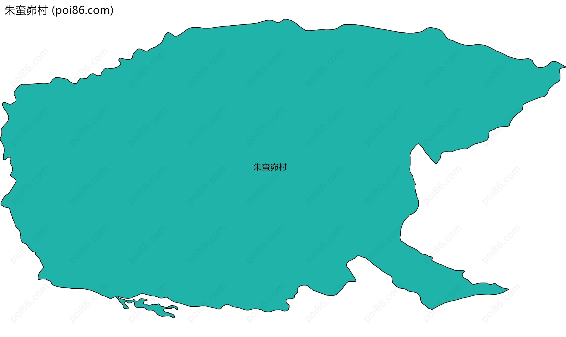 朱蛮峁村边界地图