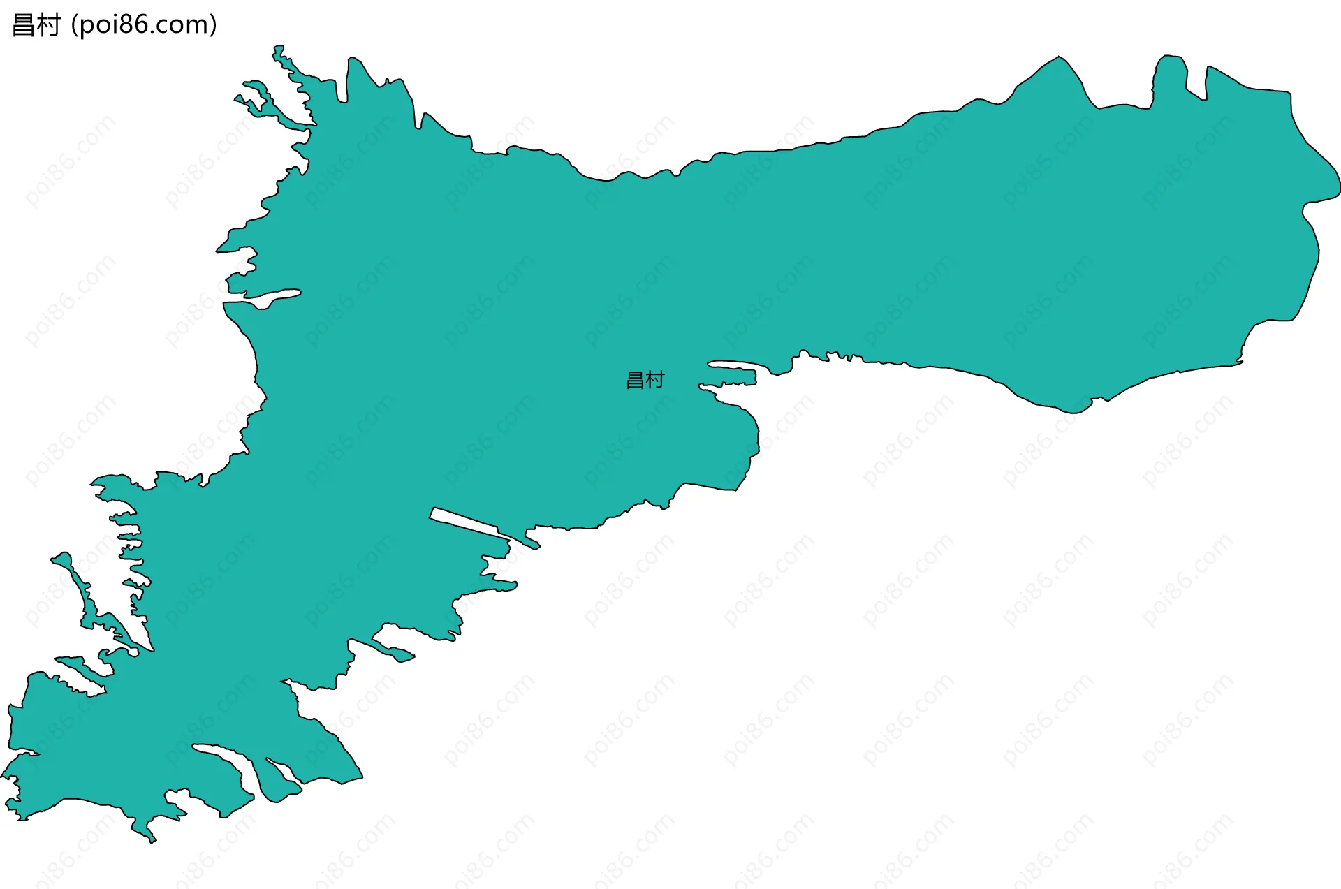昌村边界地图