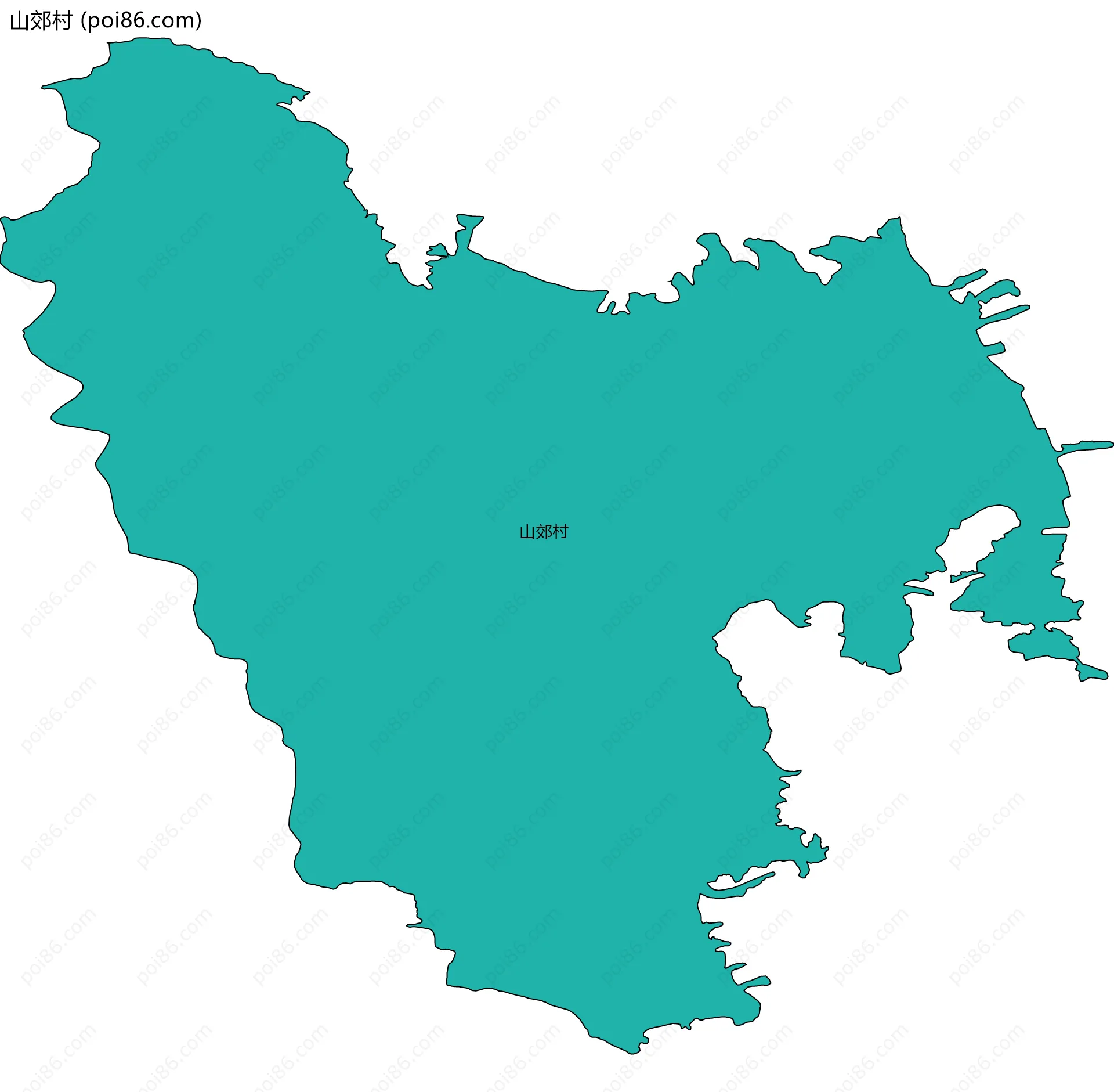 山郊村边界地图