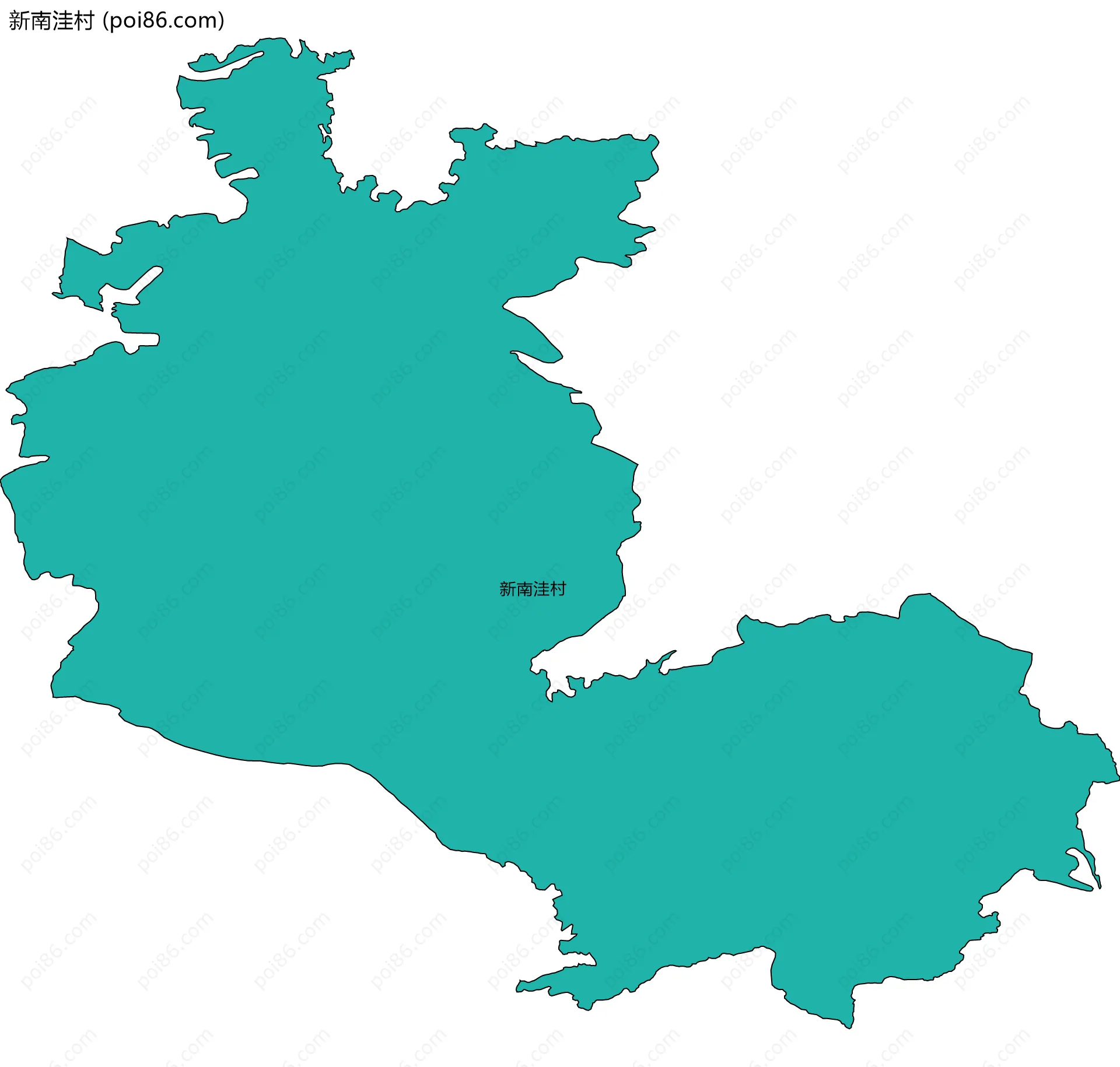 新南洼村边界地图
