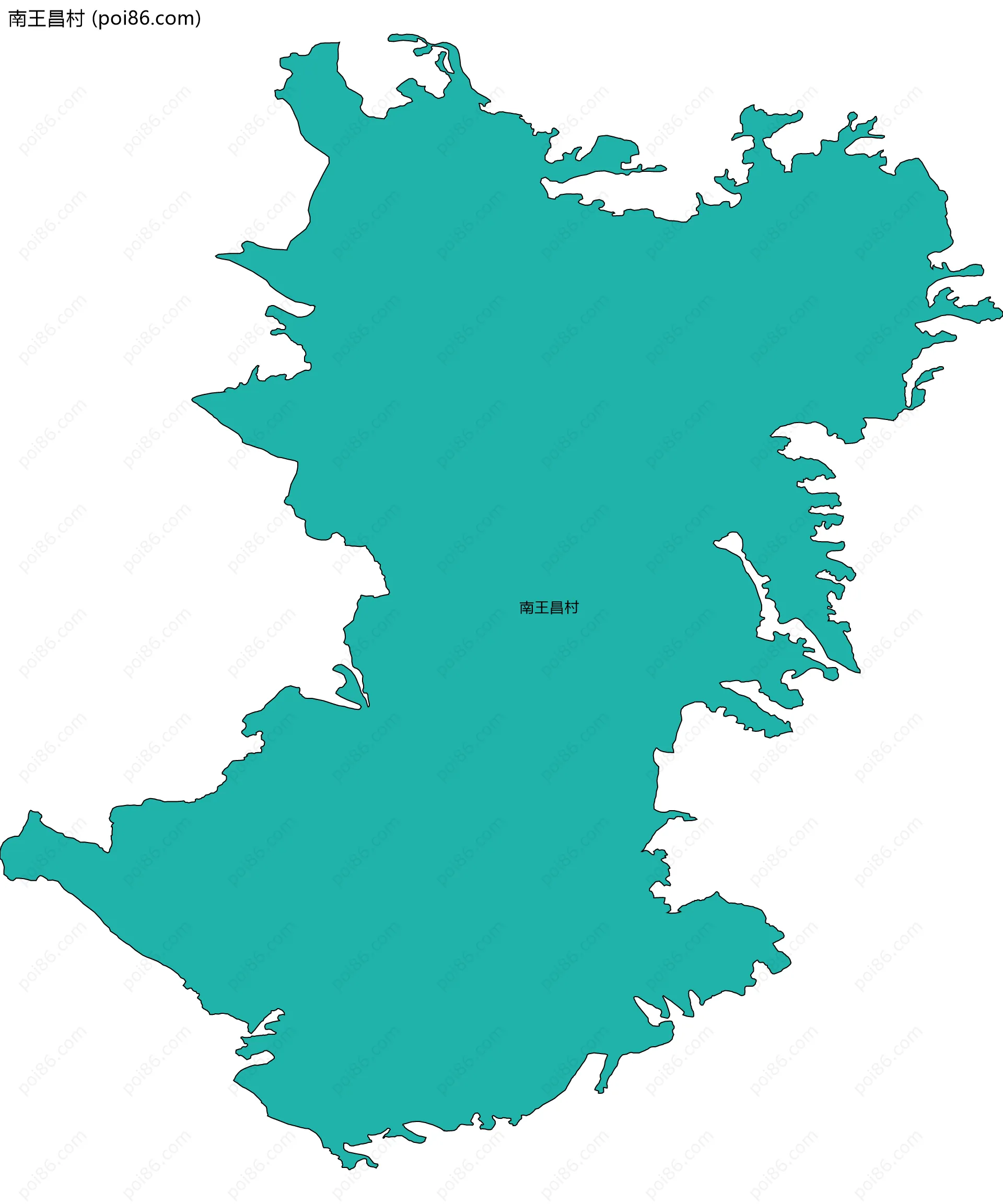 南王昌村边界地图