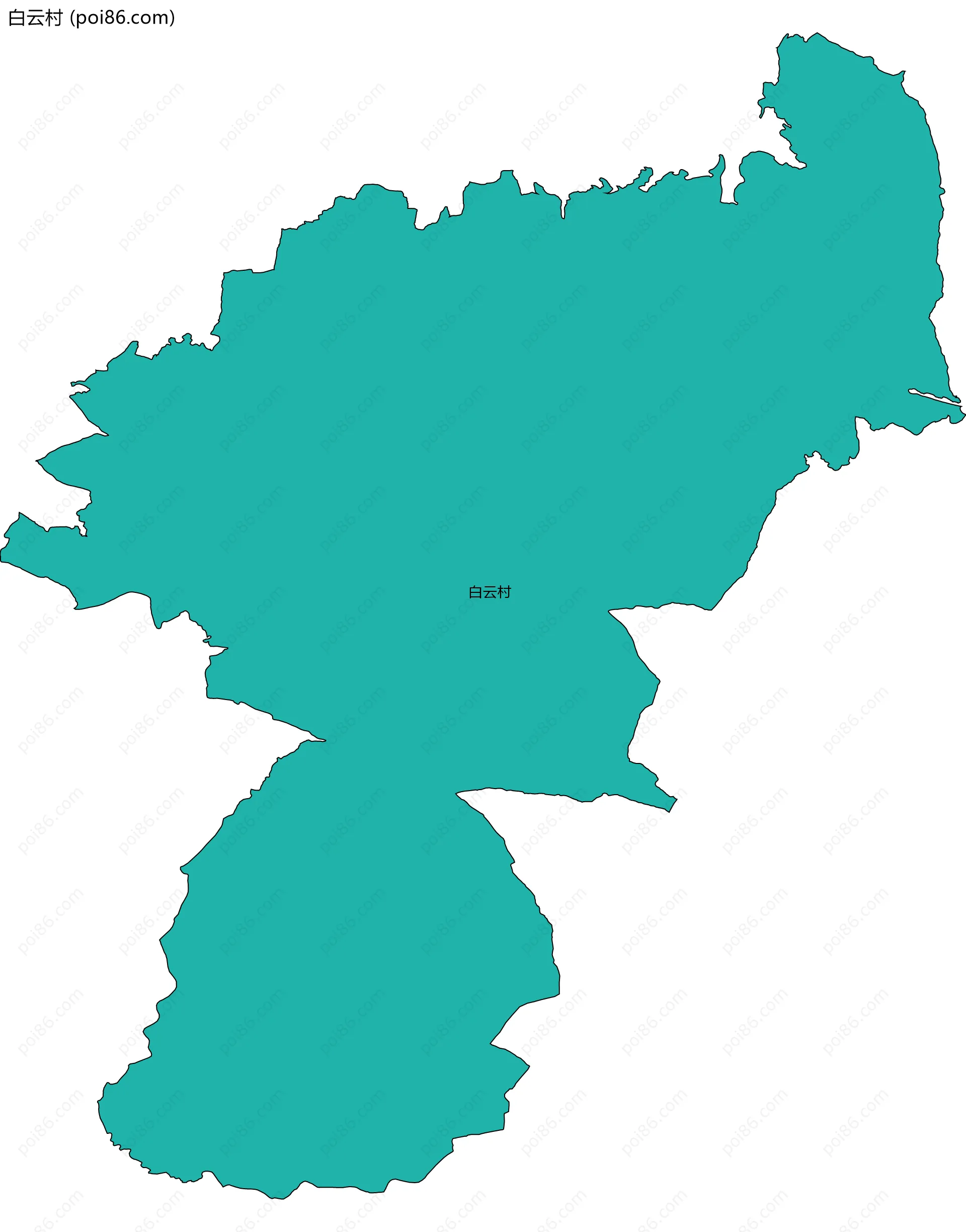 白云村边界地图