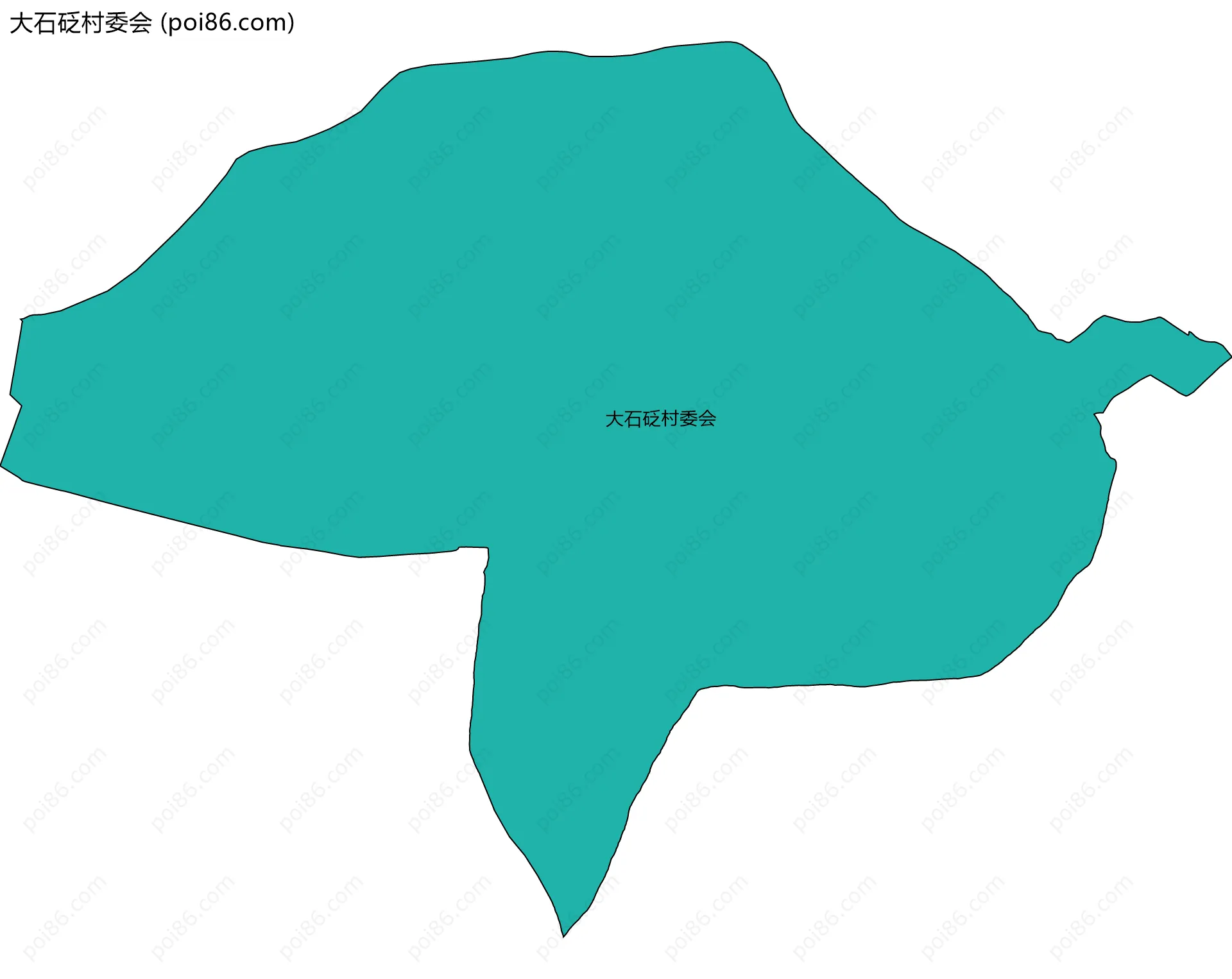大石砭村委会边界地图