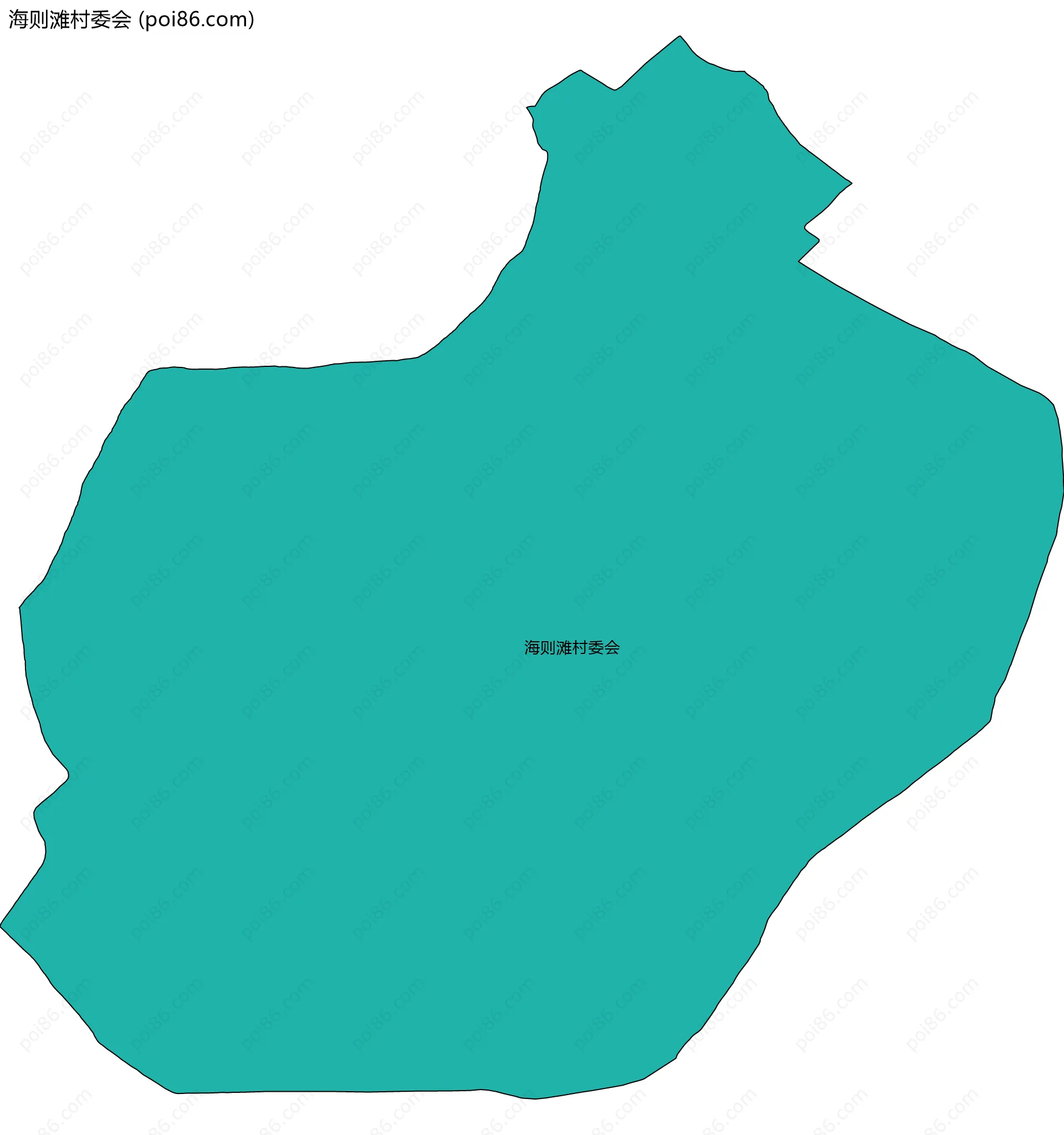 海则滩村委会边界地图