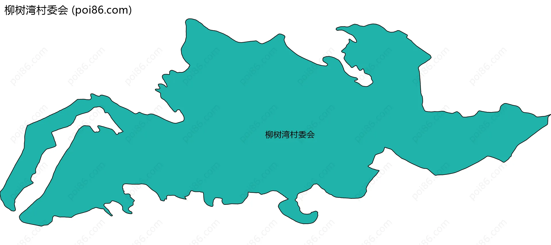 柳树湾村委会边界地图