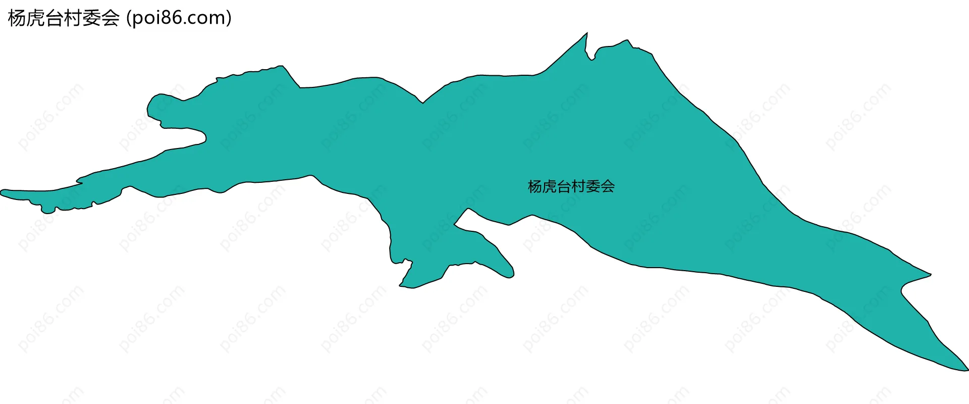 杨虎台村委会边界地图
