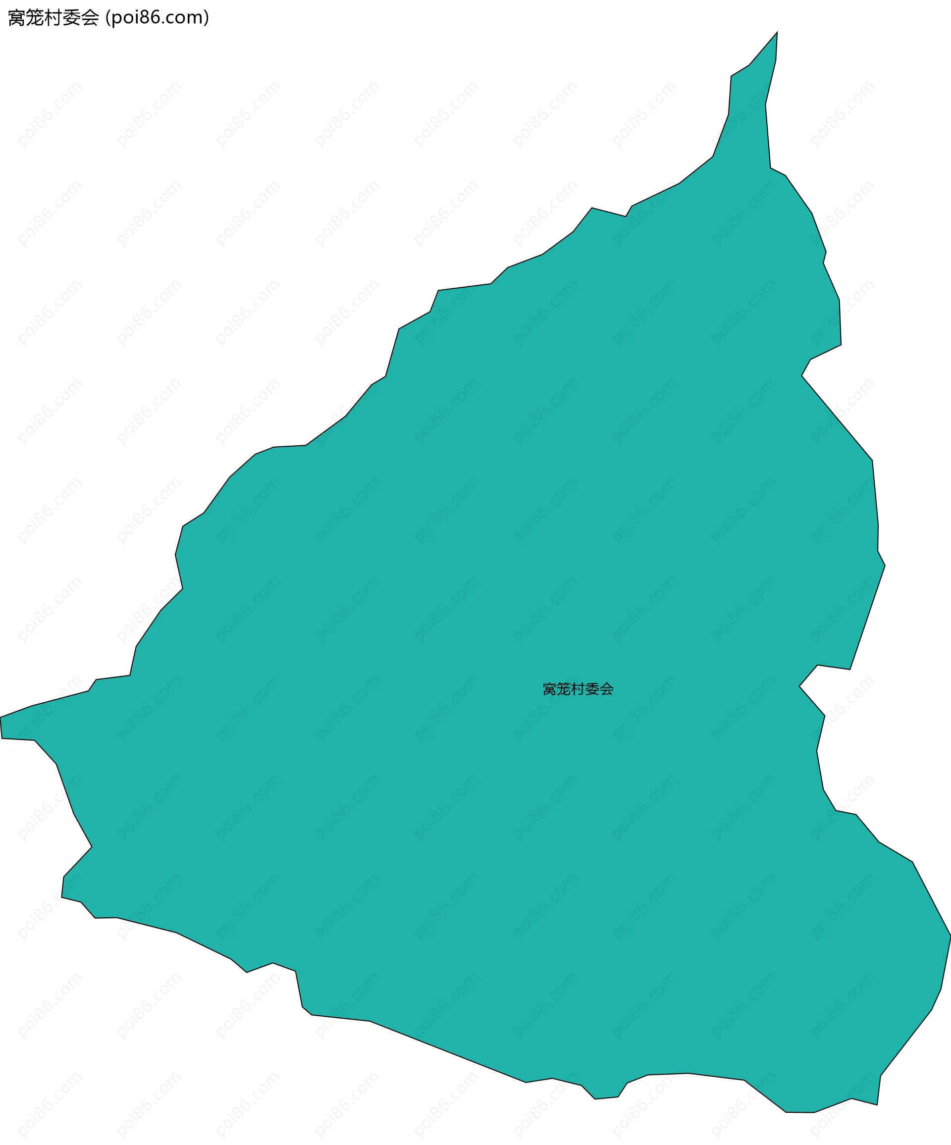 窝笼村委会边界地图