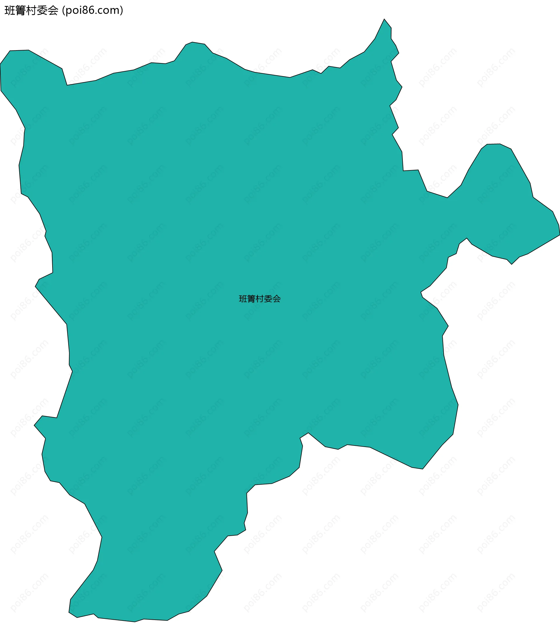 班箐村委会边界地图