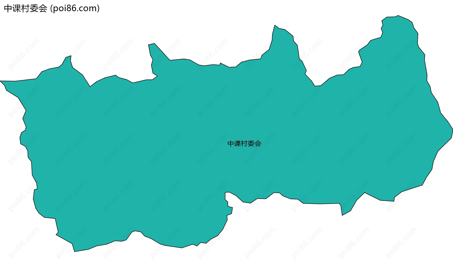 中课村委会边界地图