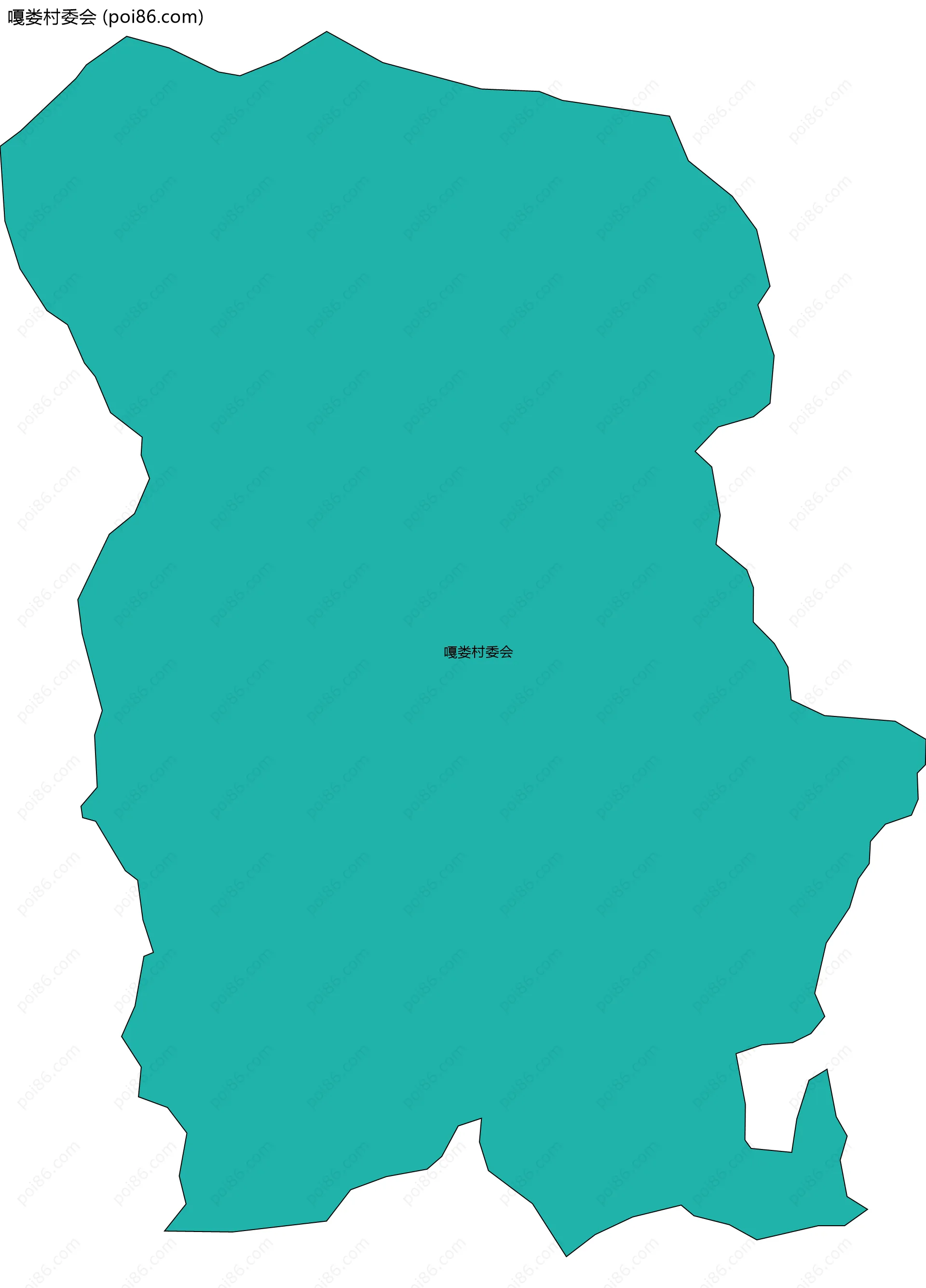 嘎娄村委会边界地图