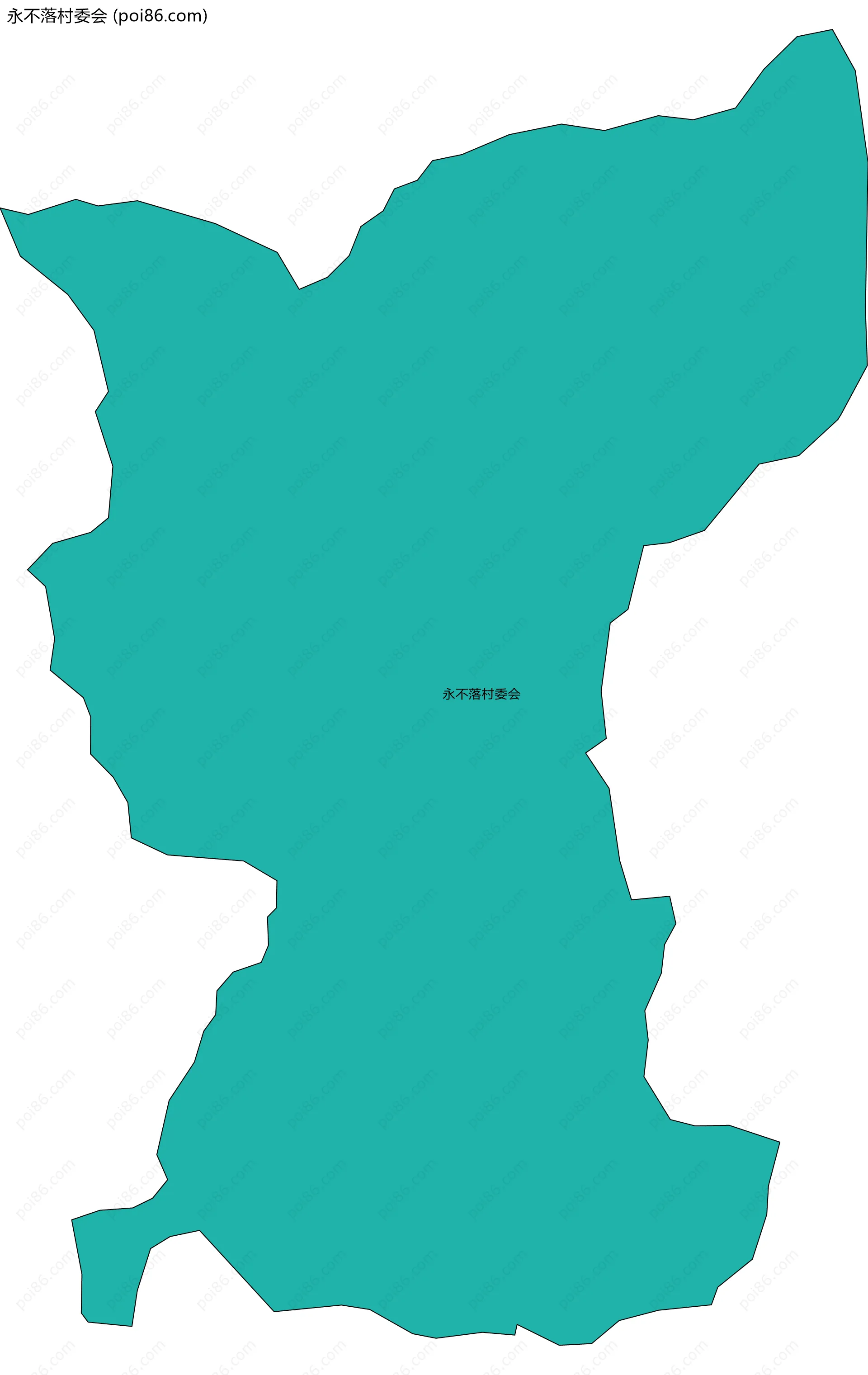 永不落村委会边界地图