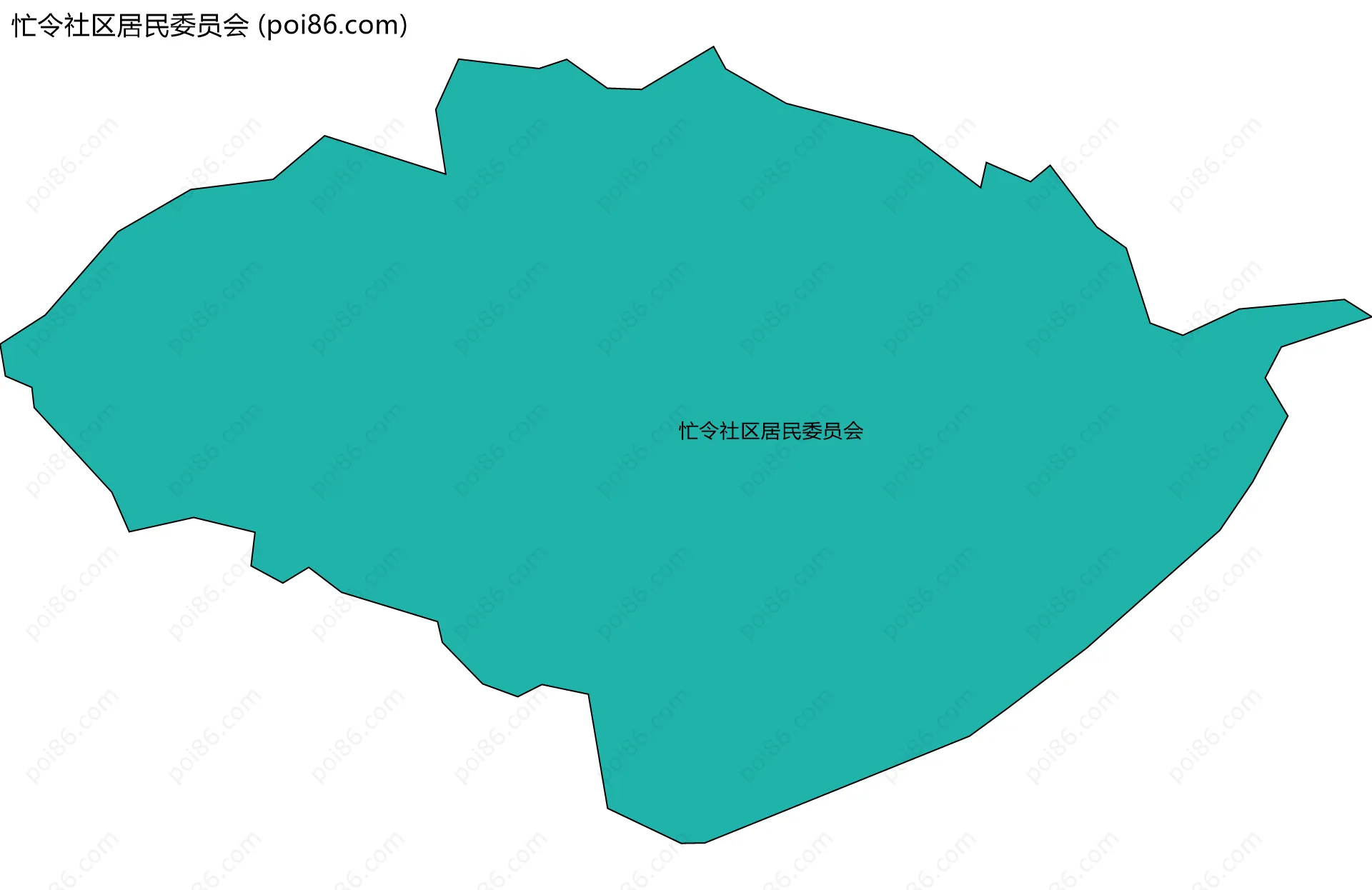 忙令社区居民委员会边界地图