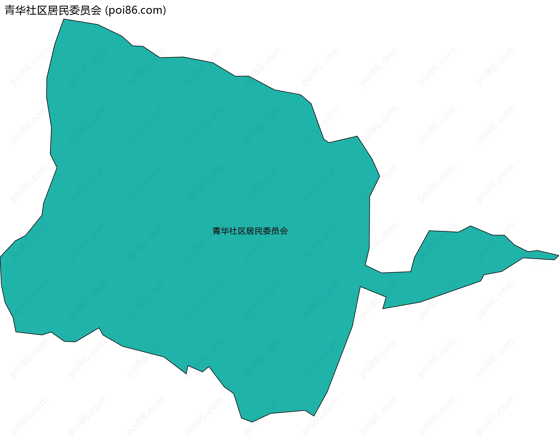 青华社区居民委员会边界地图