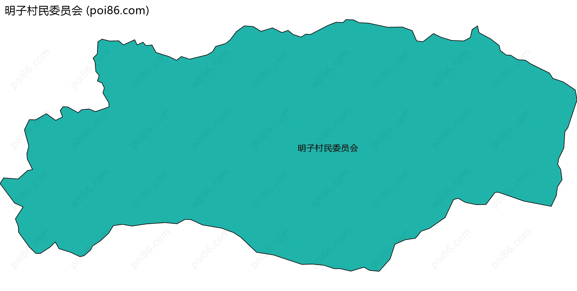 明子村民委员会边界地图