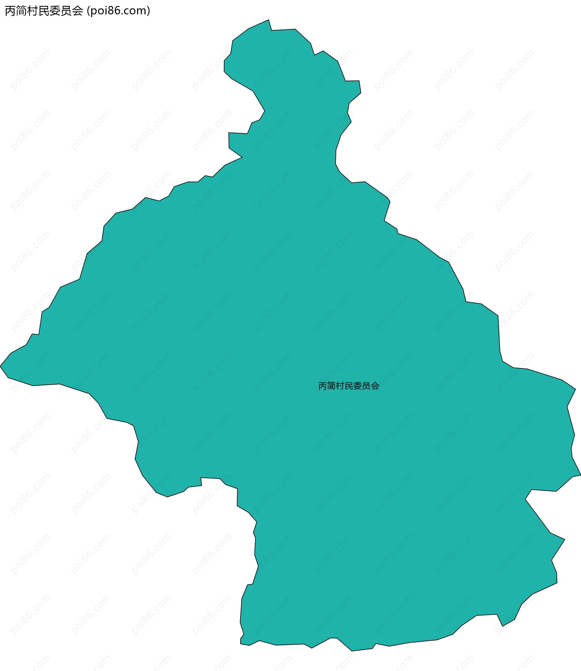 丙简村民委员会边界地图