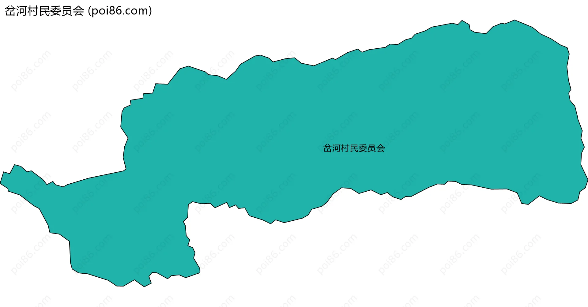 岔河村民委员会边界地图