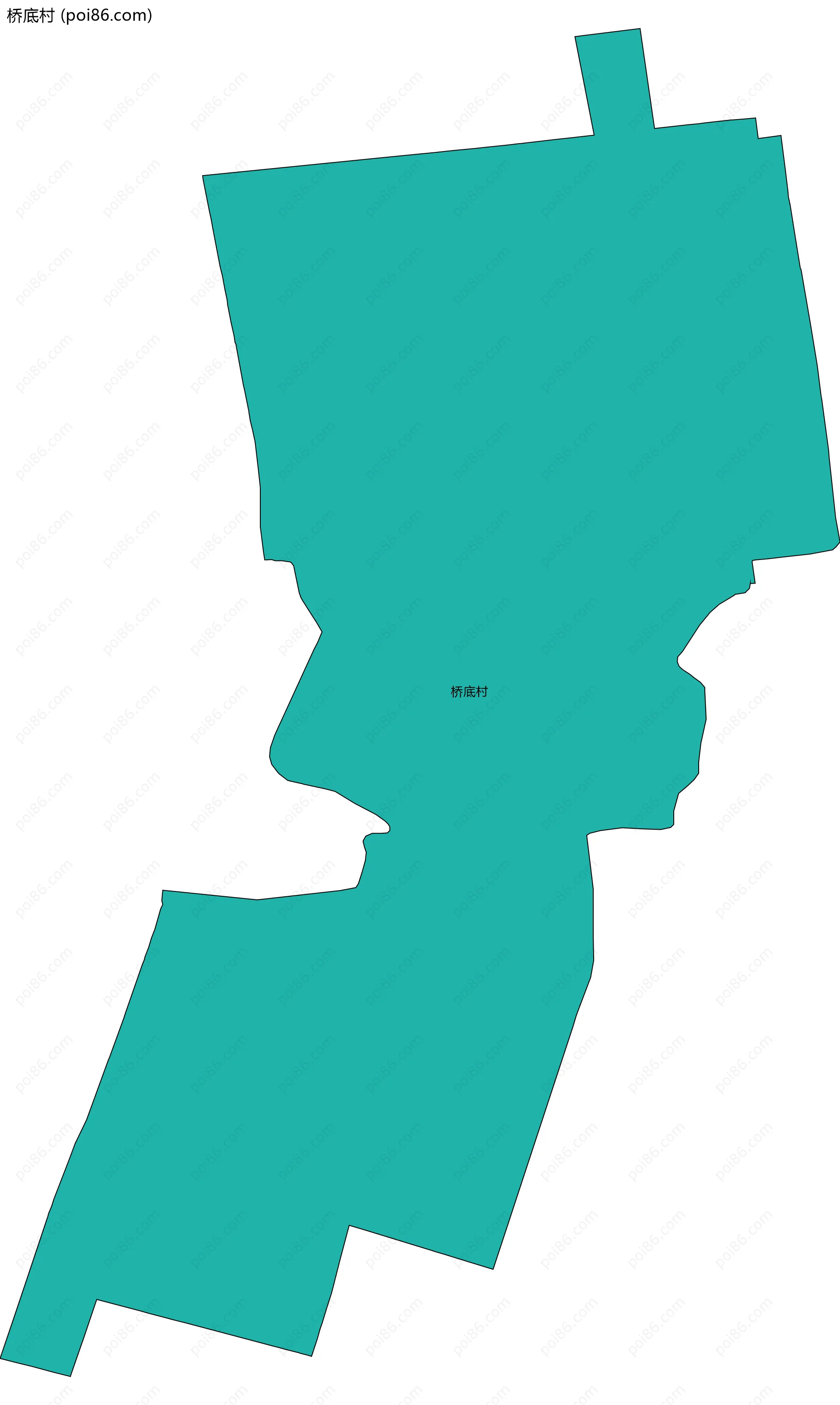 桥底村边界地图