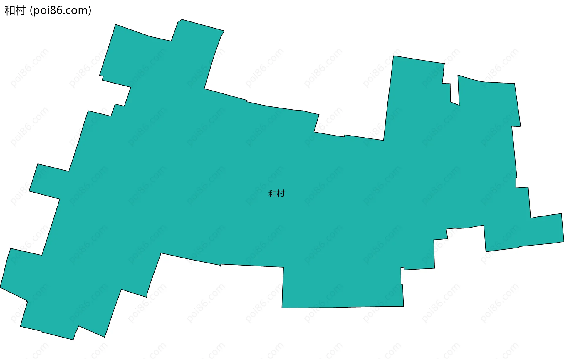 和村边界地图