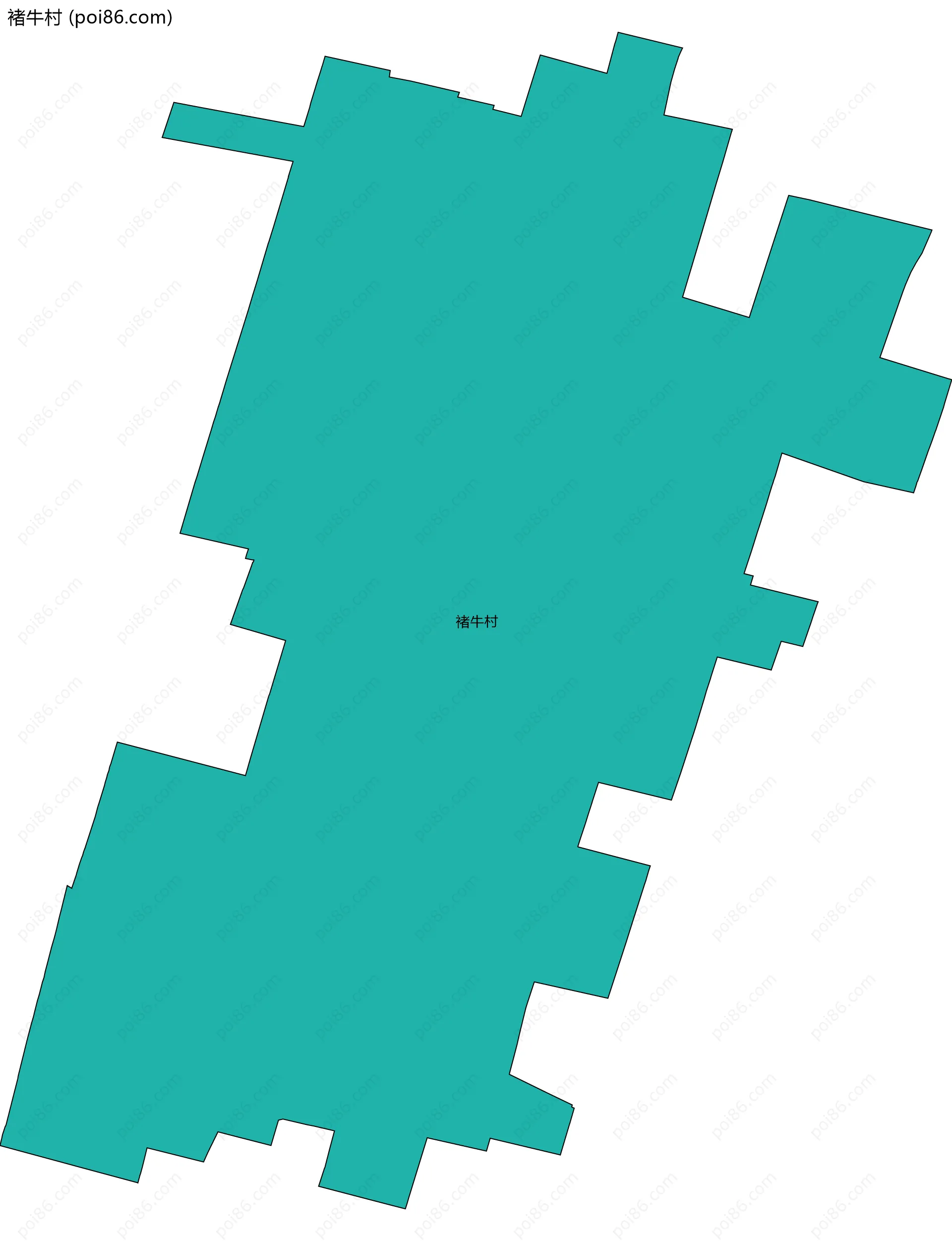 褚牛村边界地图