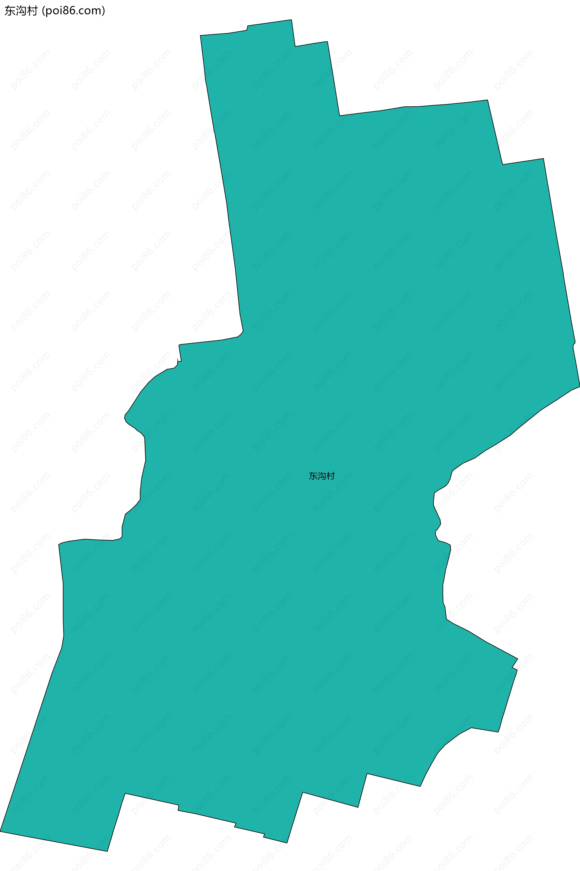 东沟村边界地图