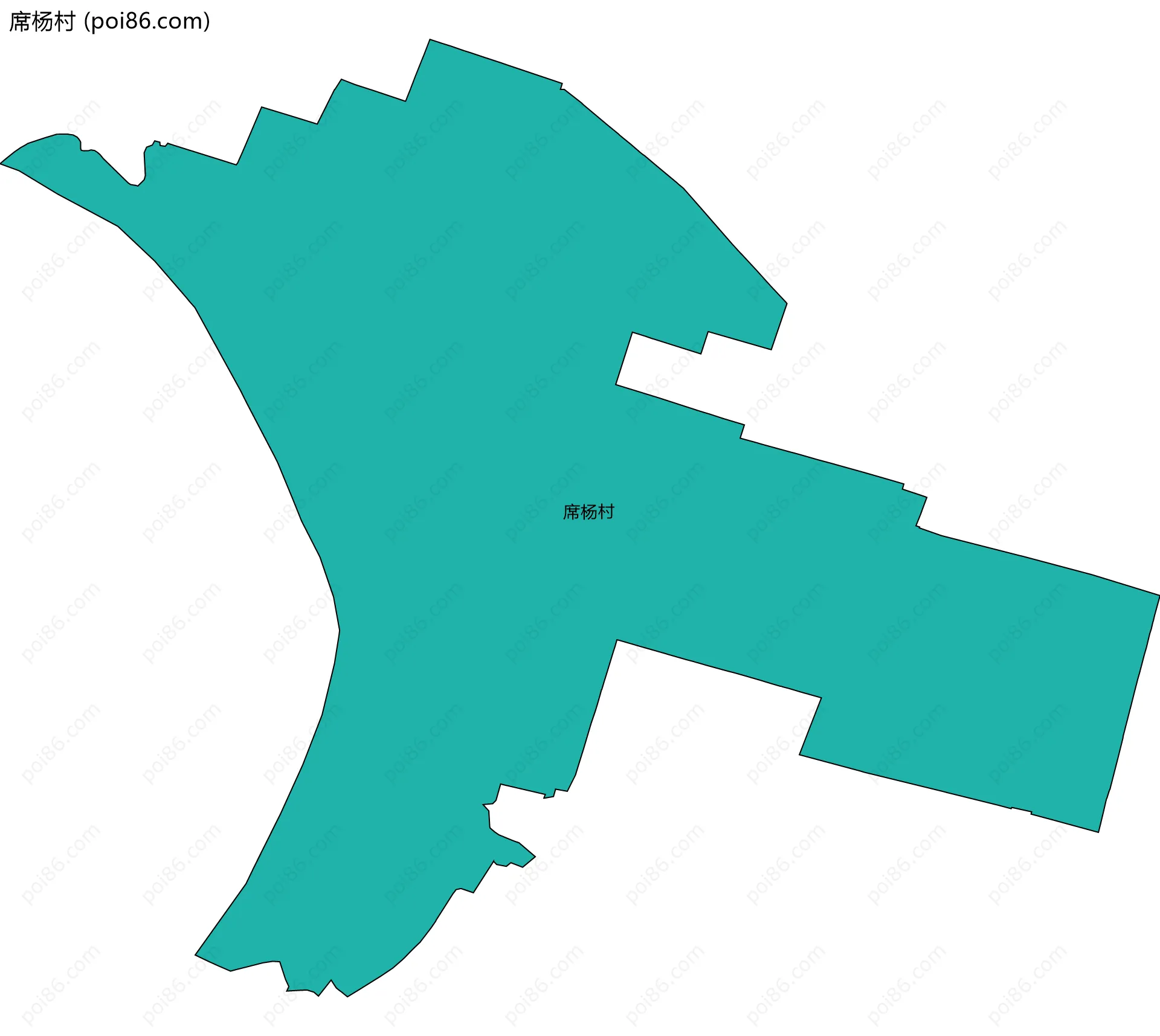 席杨村边界地图