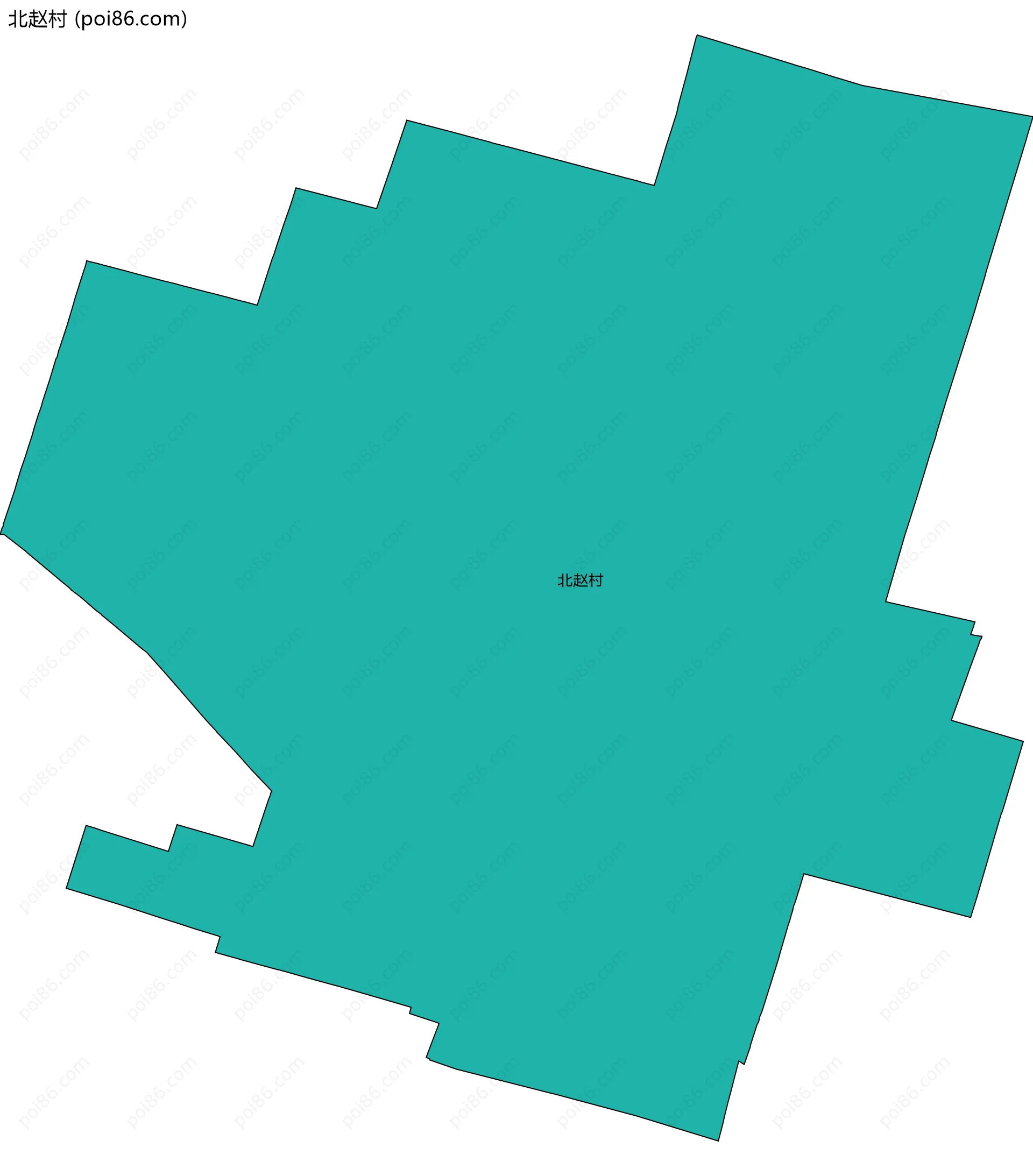 北赵村边界地图