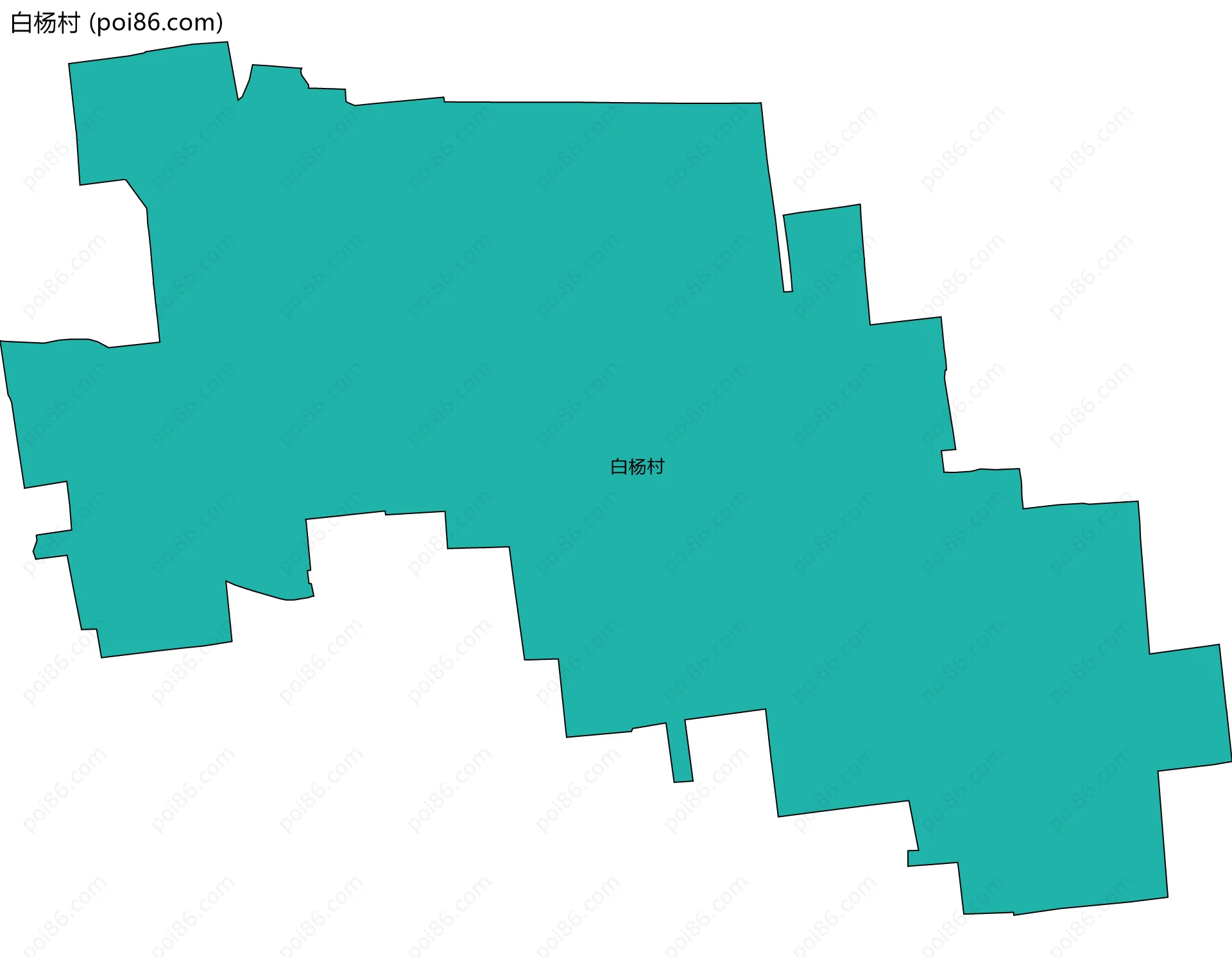 白杨村边界地图