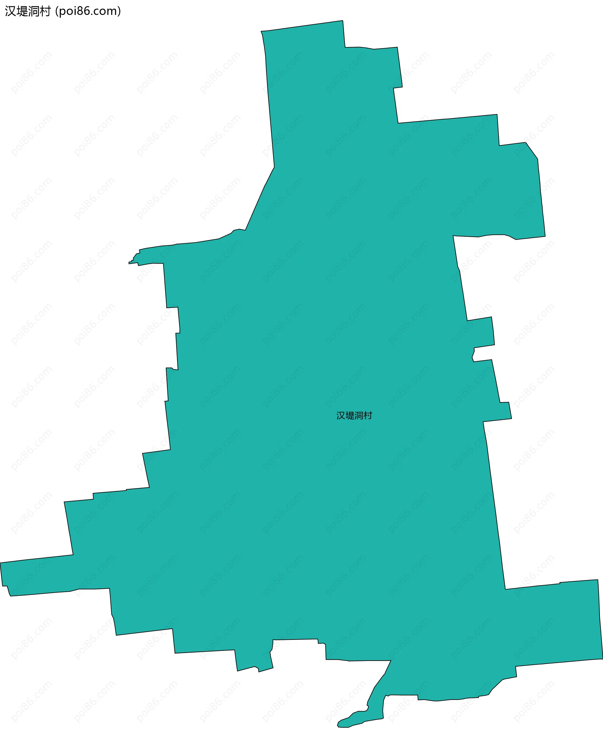 汉堤洞村边界地图