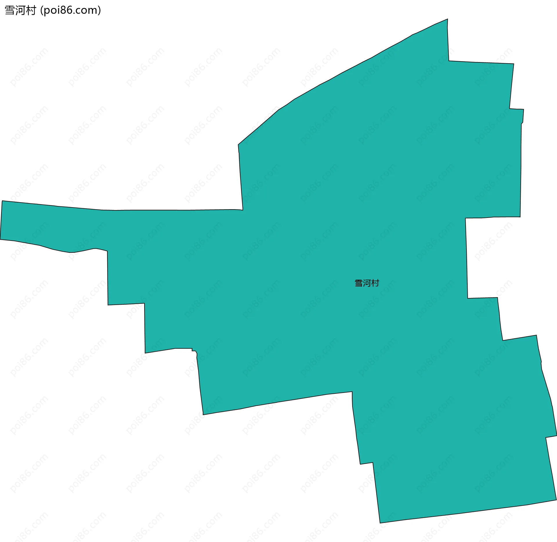 雪河村边界地图