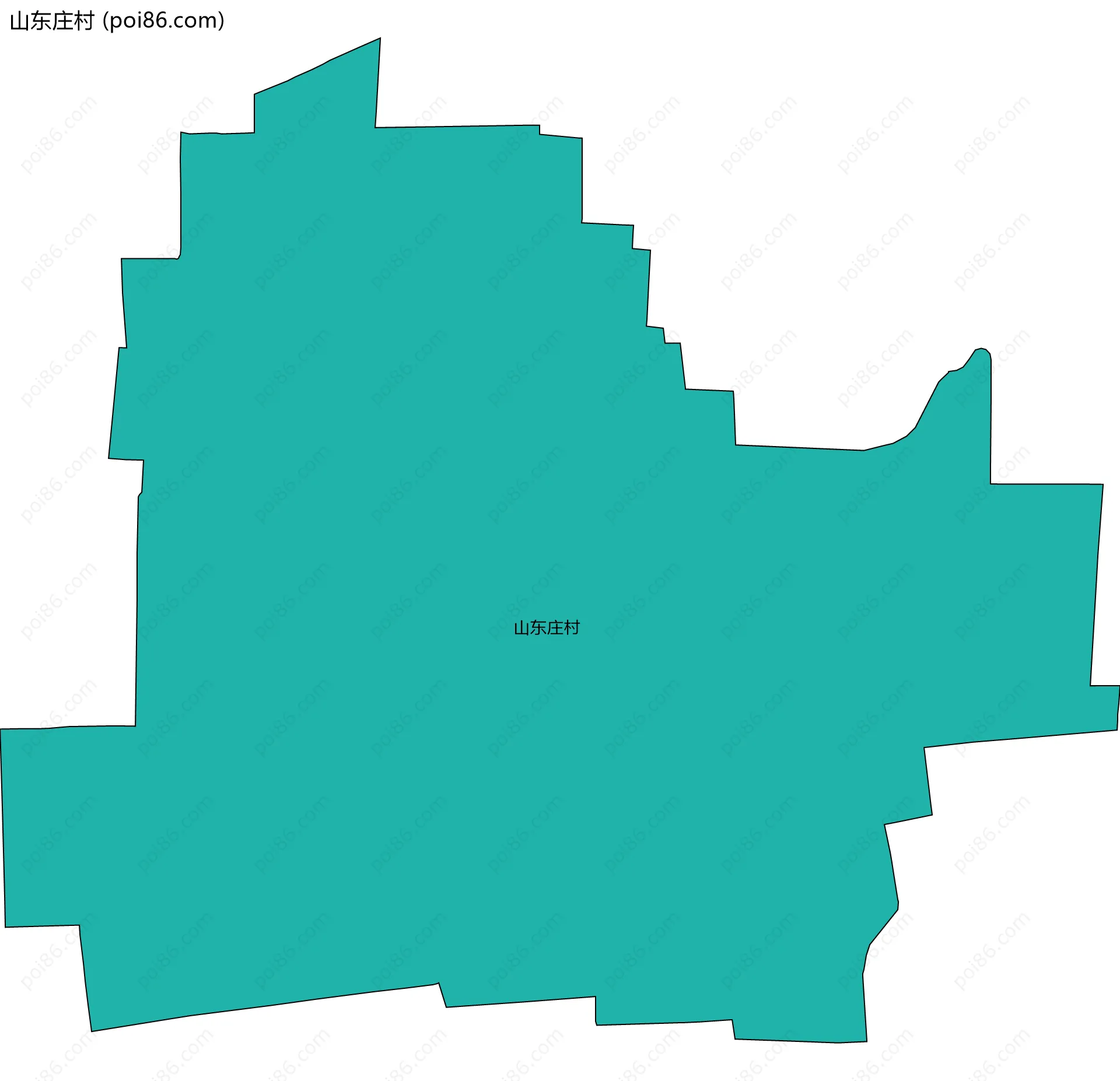 山东庄村边界地图