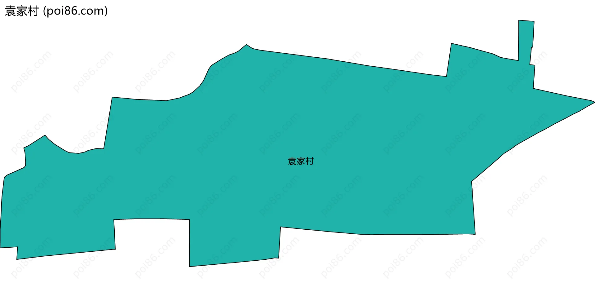 袁家村边界地图