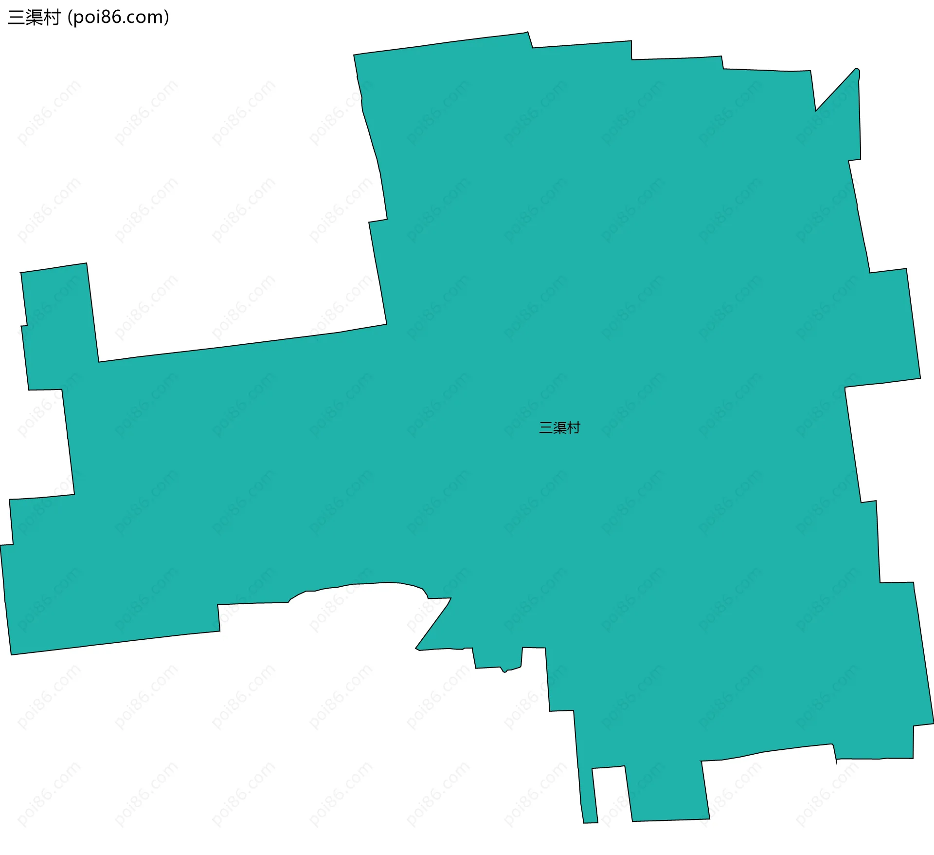 三渠村边界地图