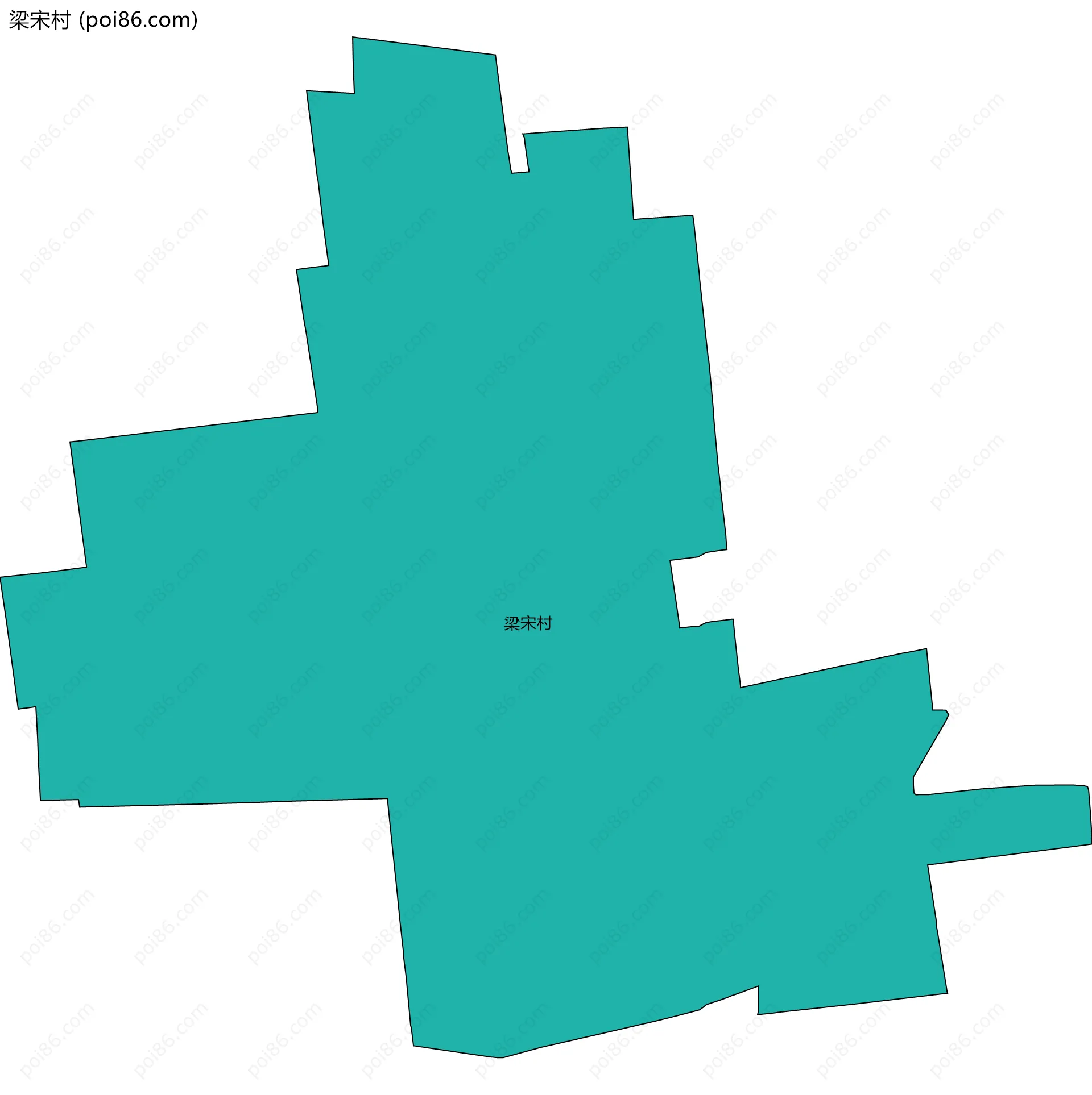 梁宋村边界地图