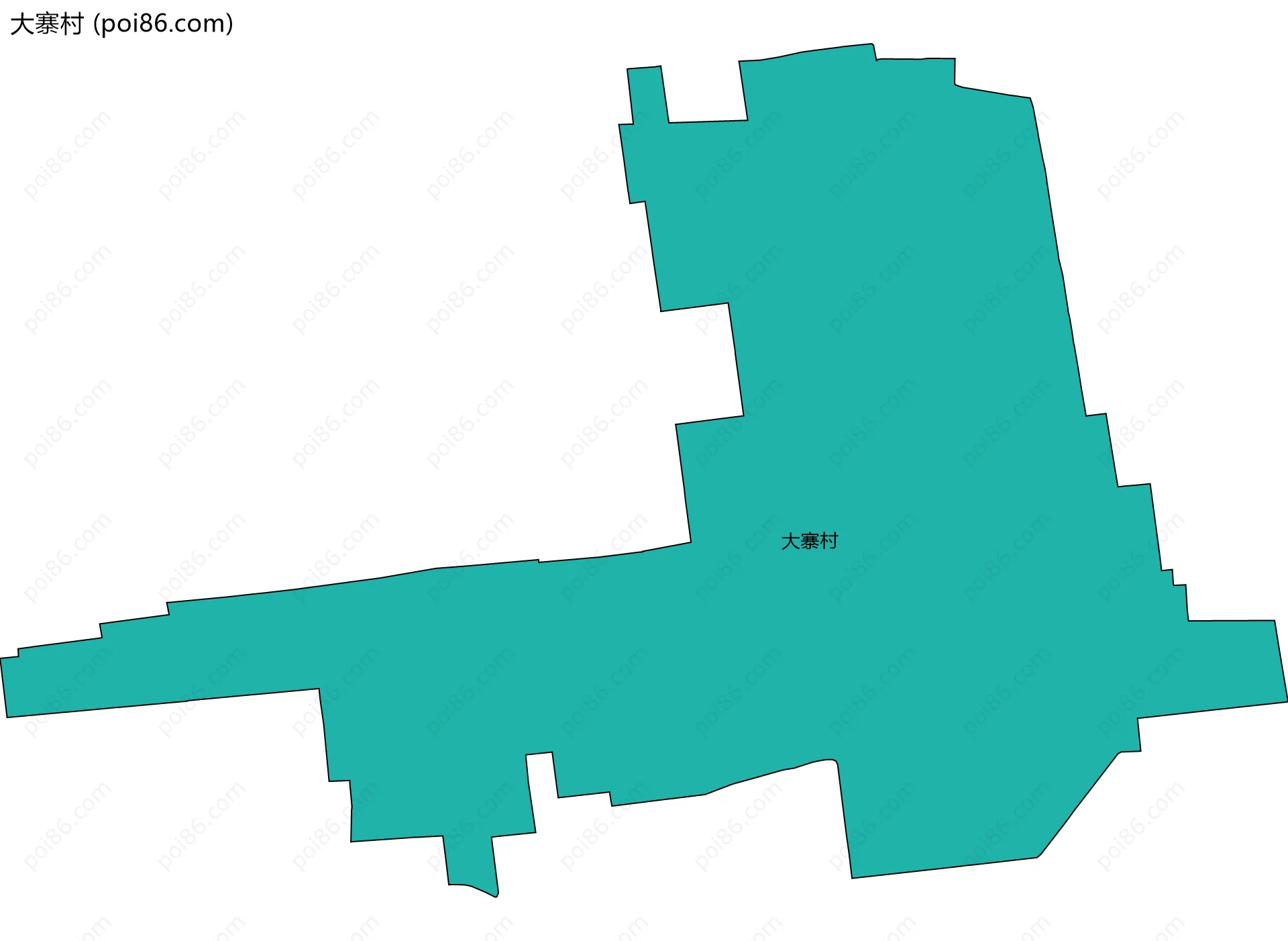 大寨村边界地图