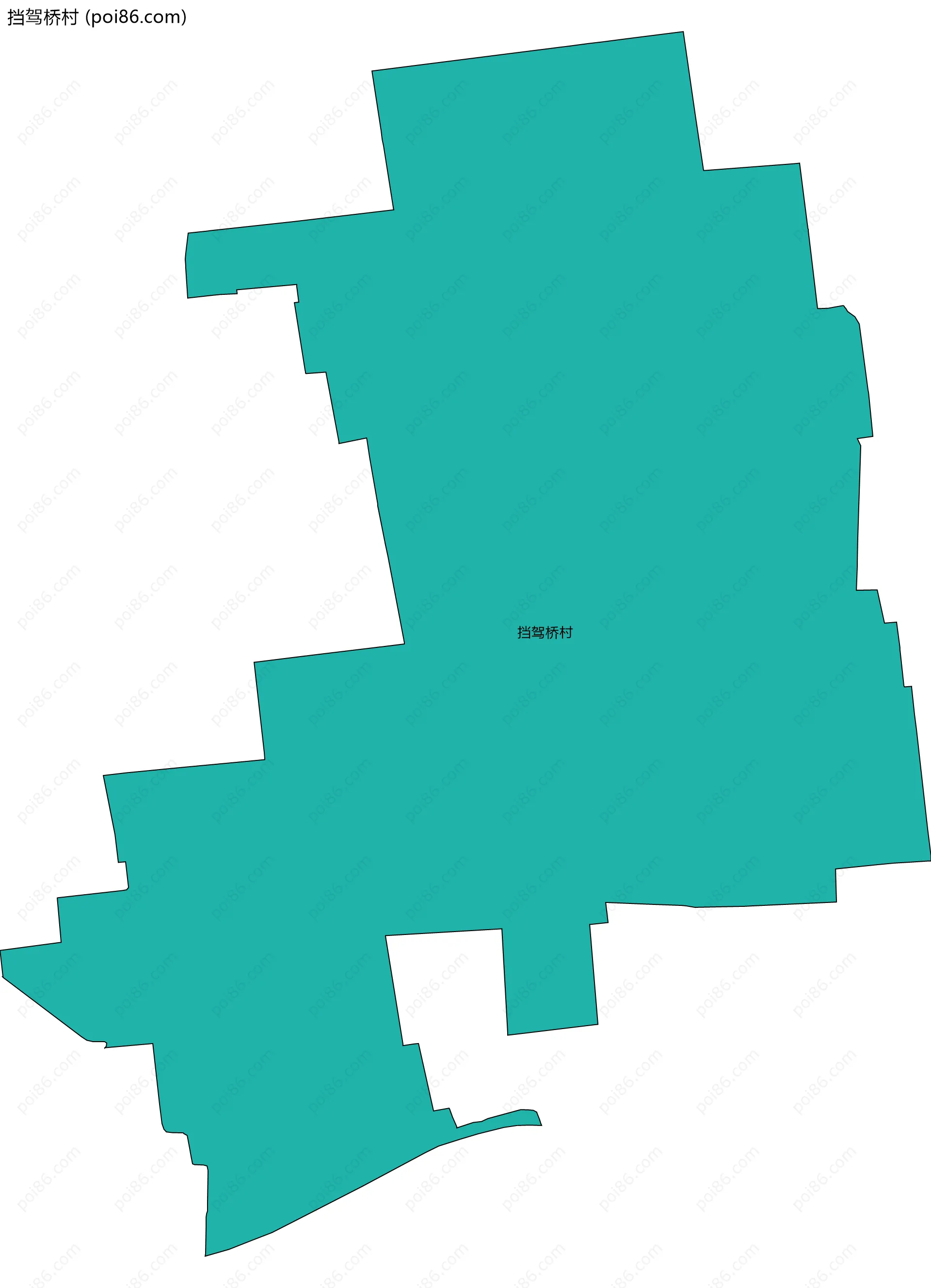 挡驾桥村边界地图