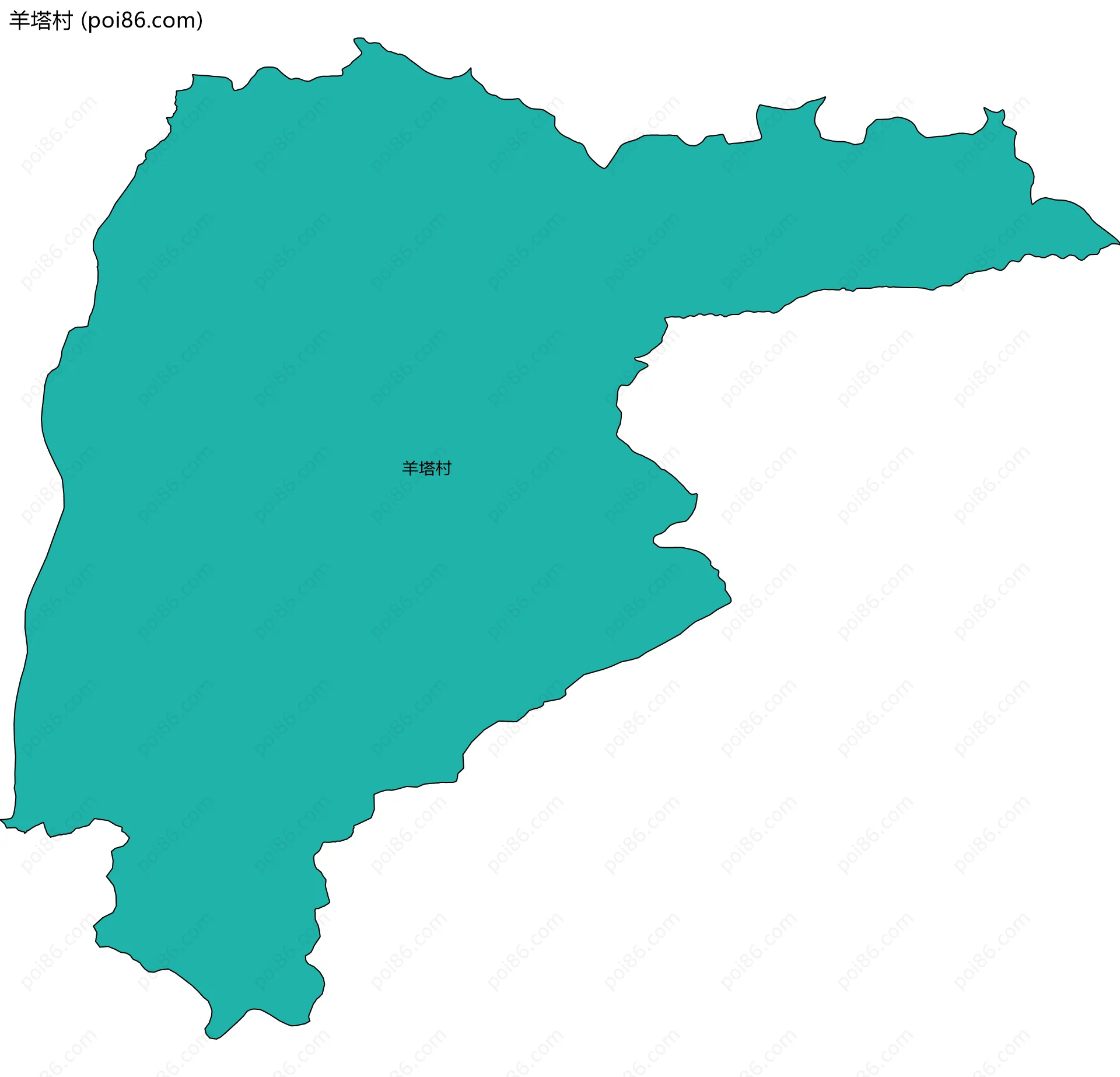 羊塔村边界地图