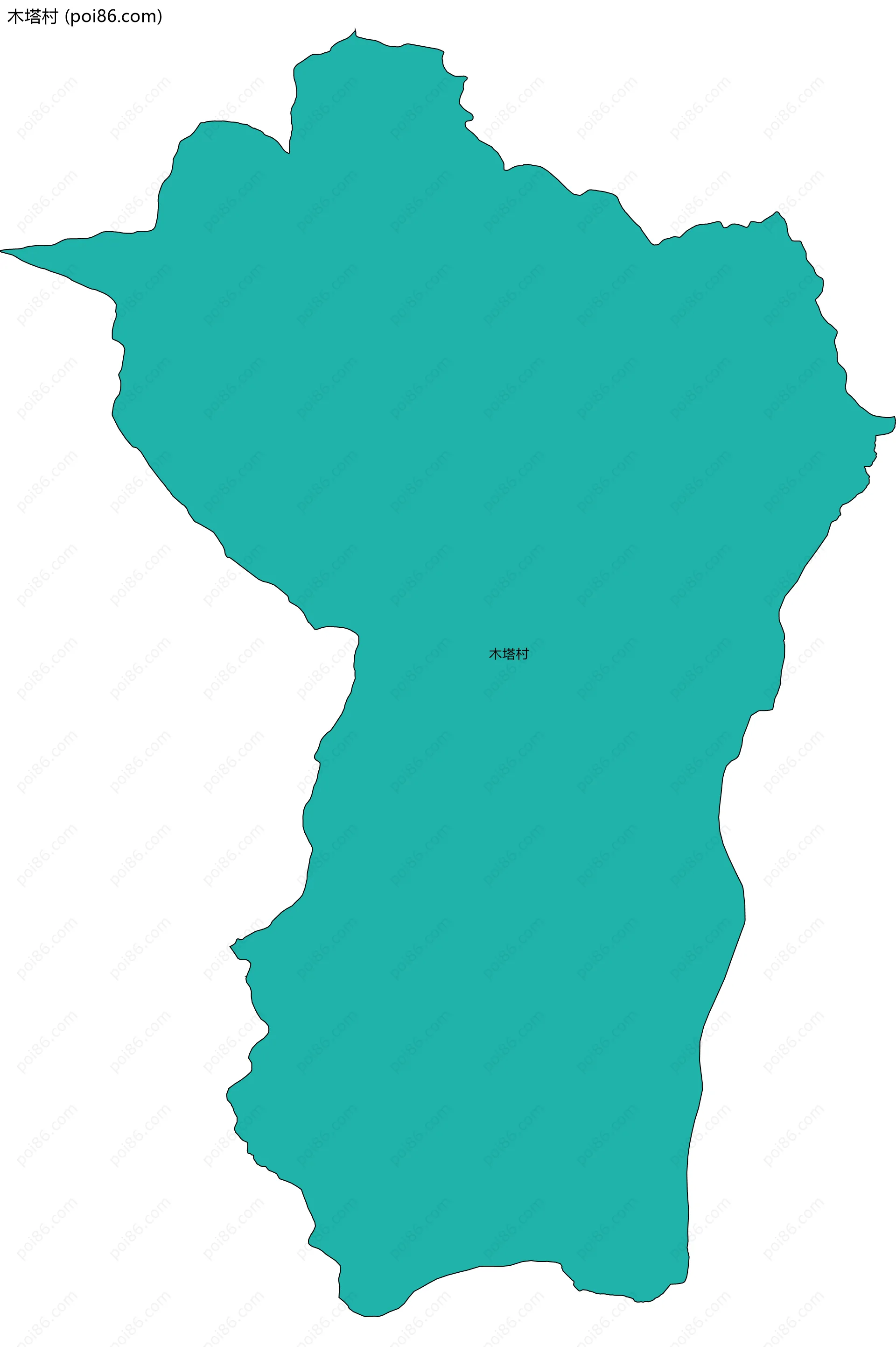 木塔村边界地图