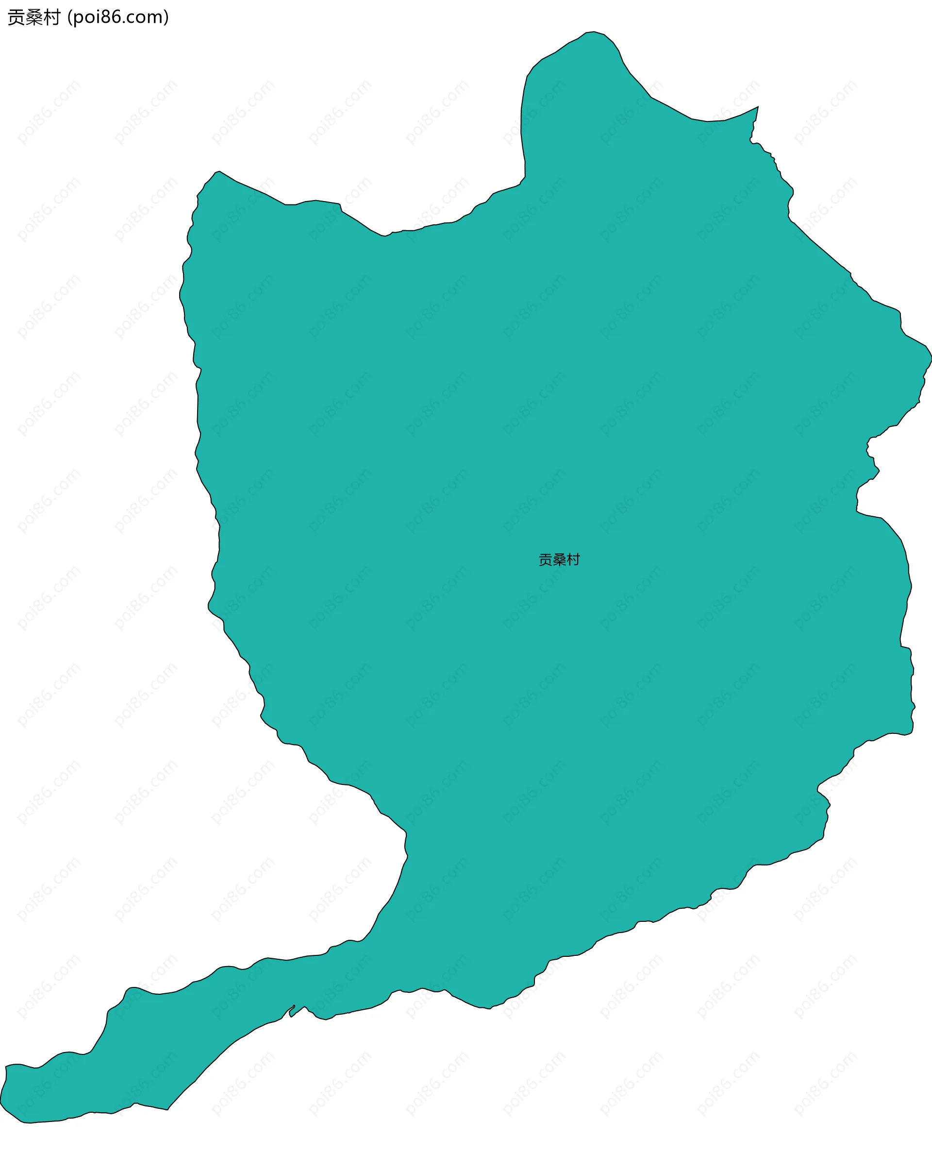 贡桑村边界地图