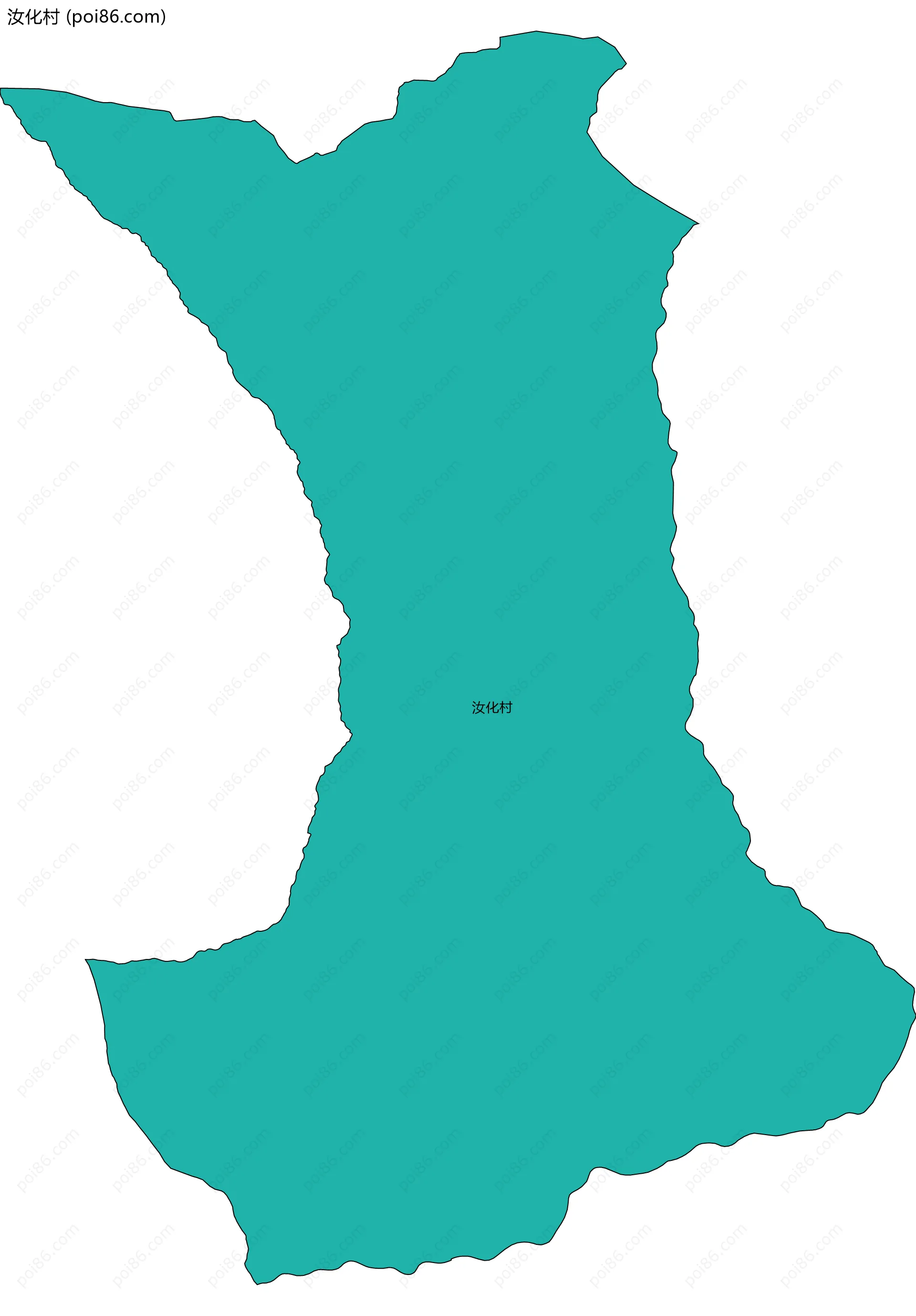 汝化村边界地图