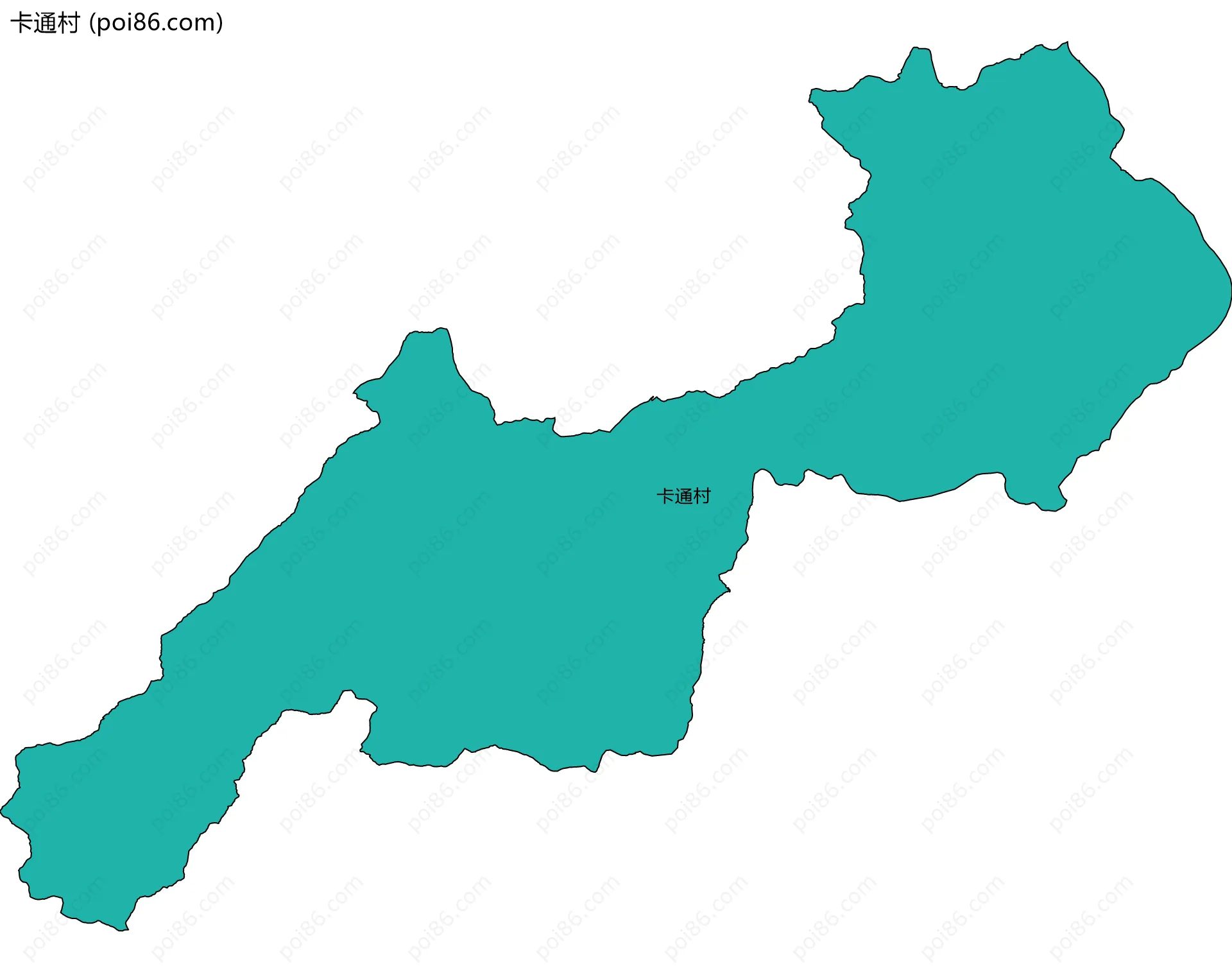 卡通村边界地图