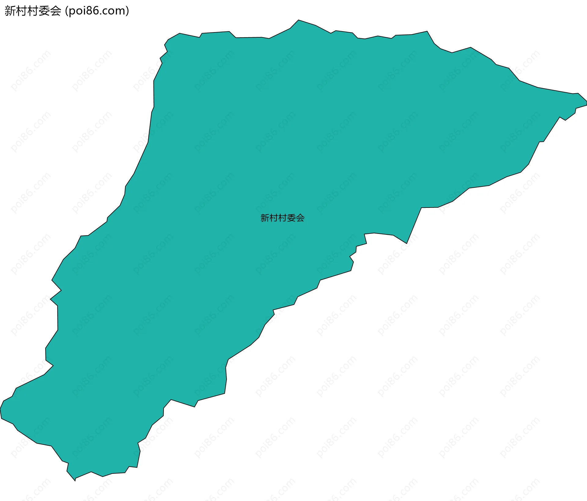 新村村委会边界地图