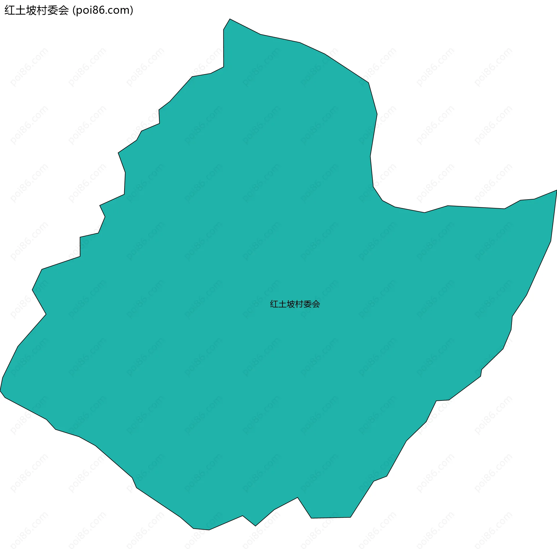 红土坡村委会边界地图