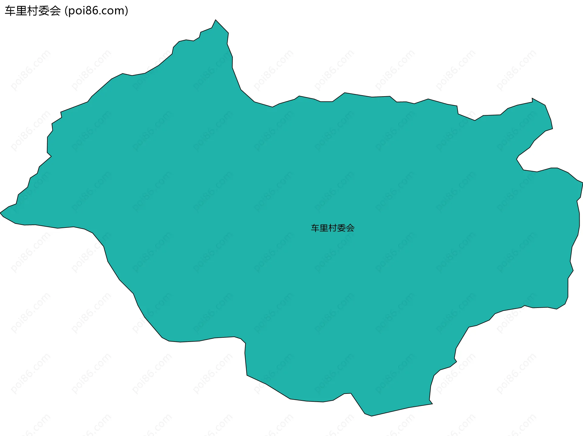 车里村委会边界地图