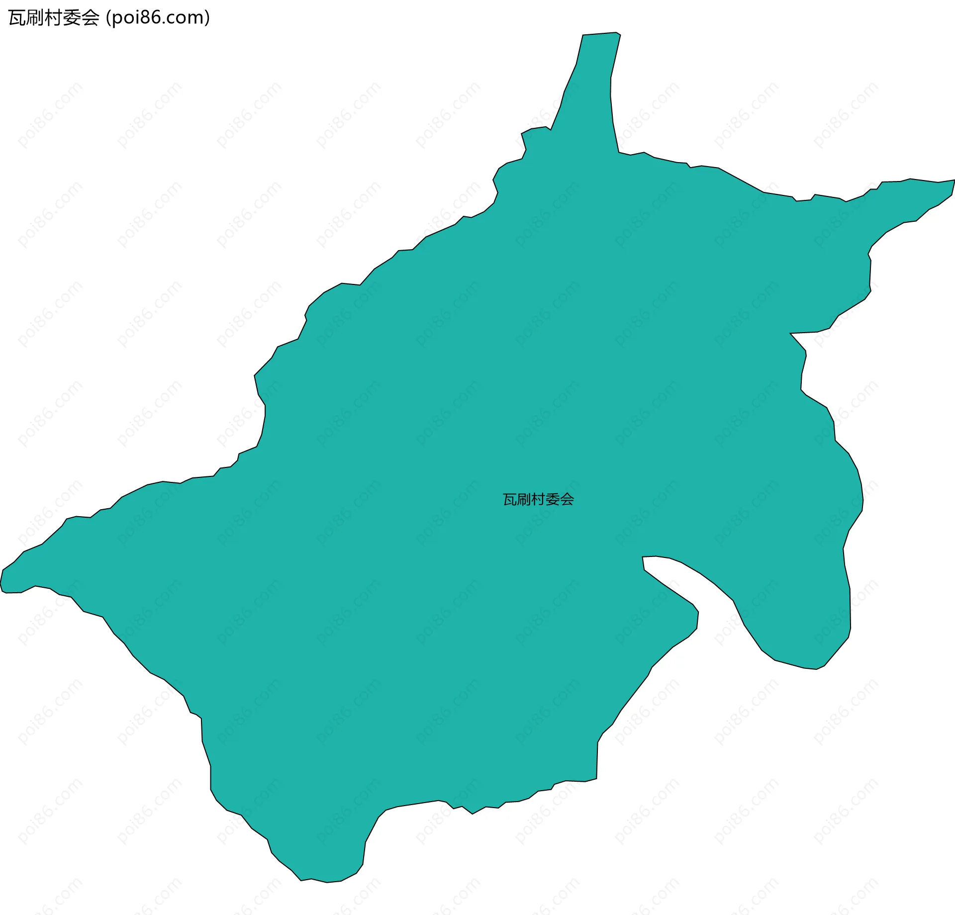 瓦刷村委会边界地图