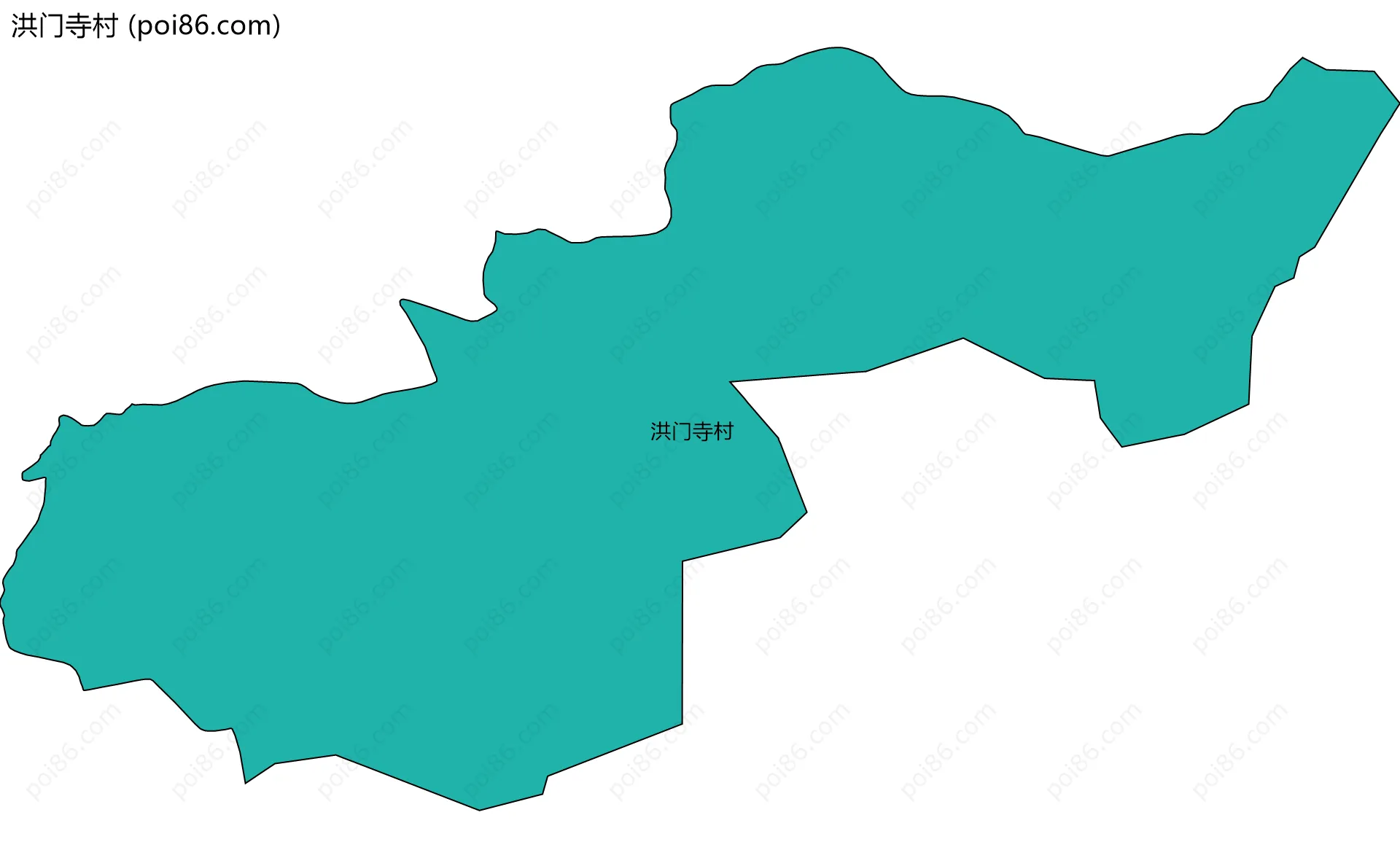 洪门寺村边界地图