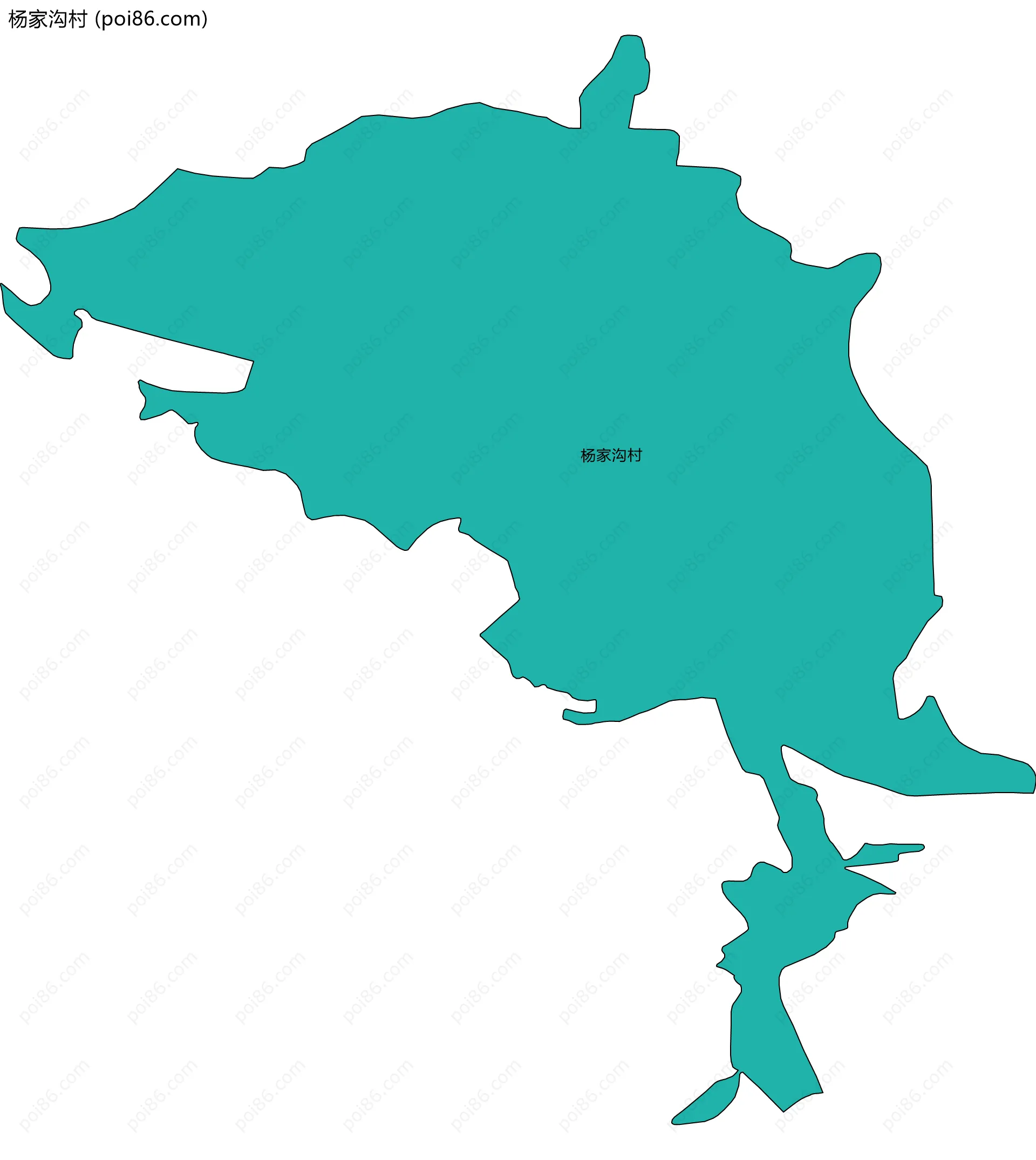 杨家沟村边界地图