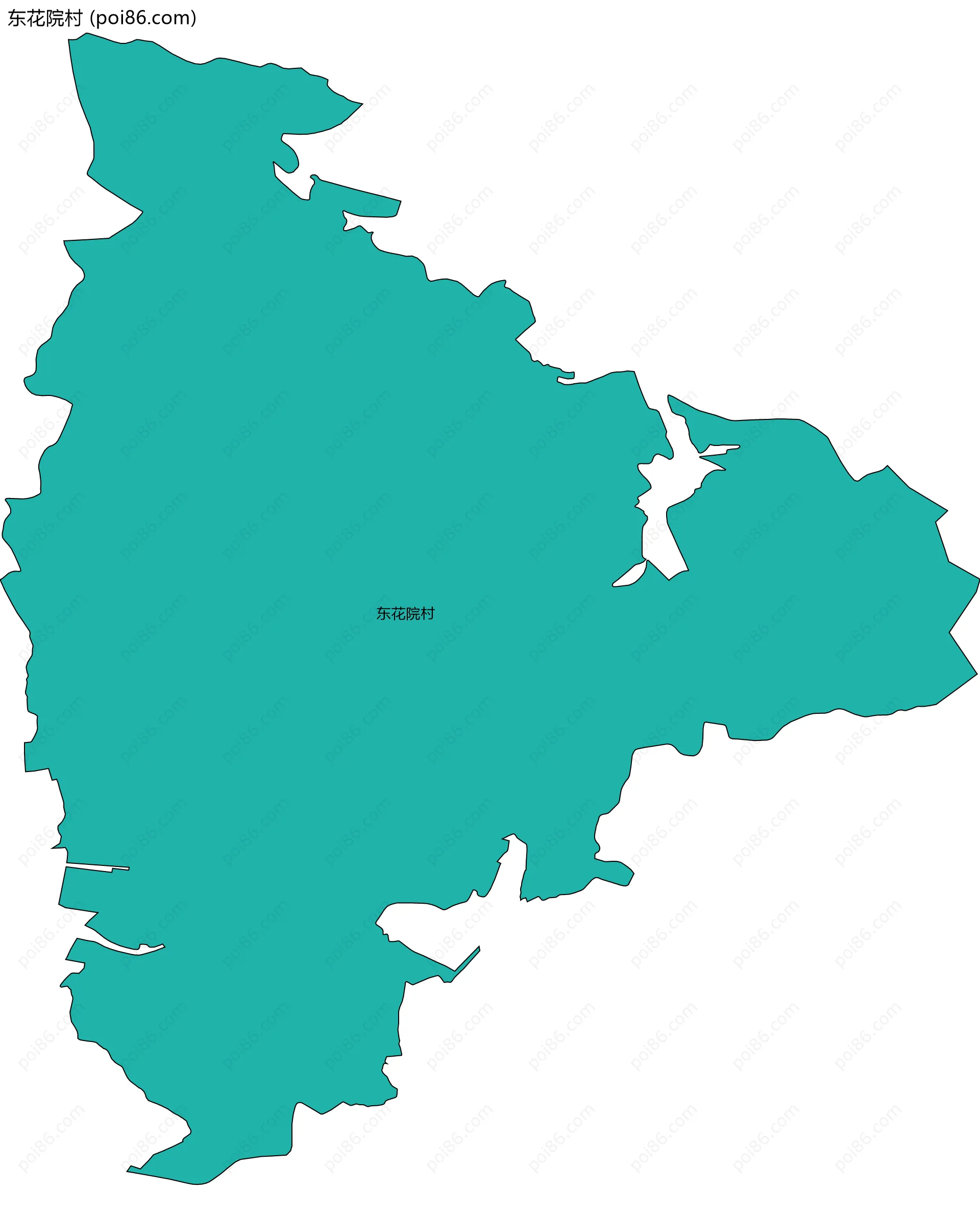 东花院村边界地图